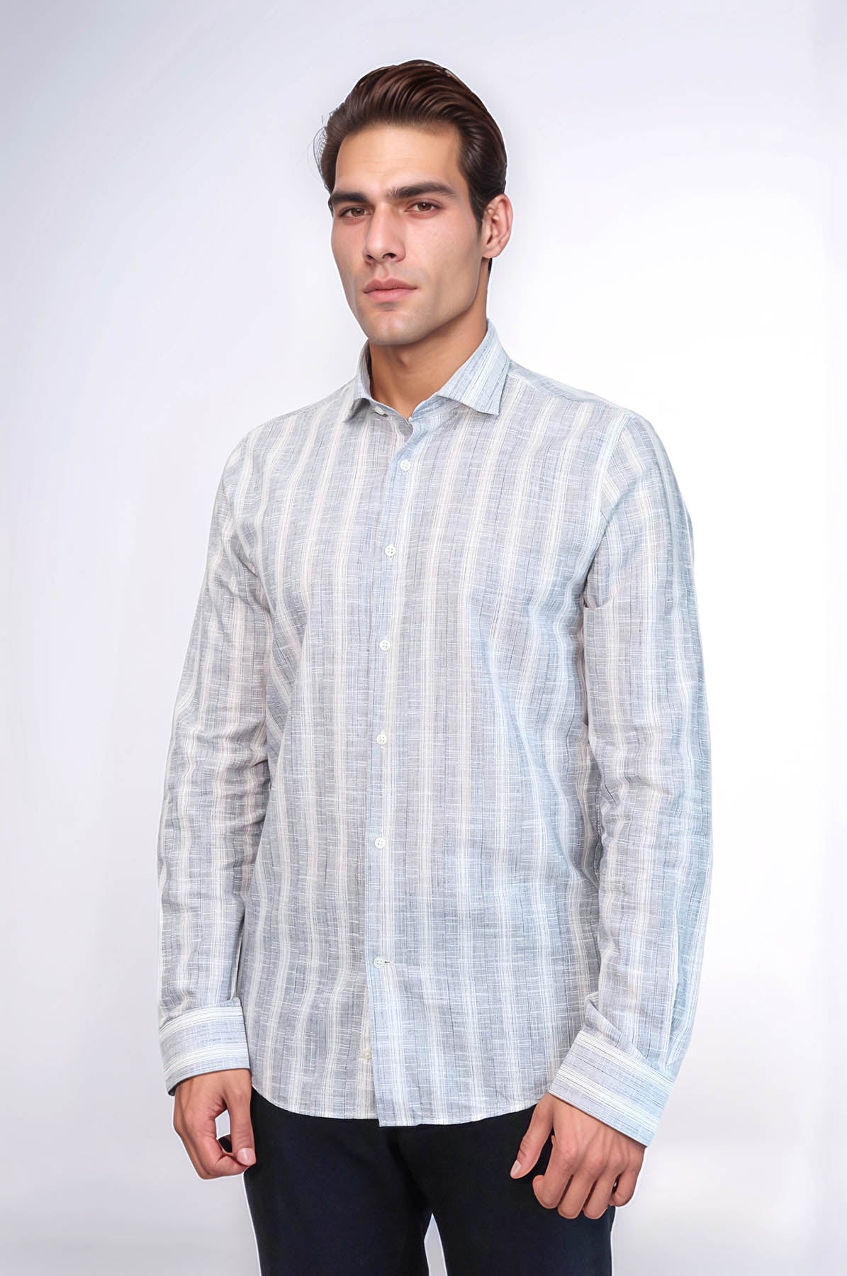 Striped Blue Men's Shirt