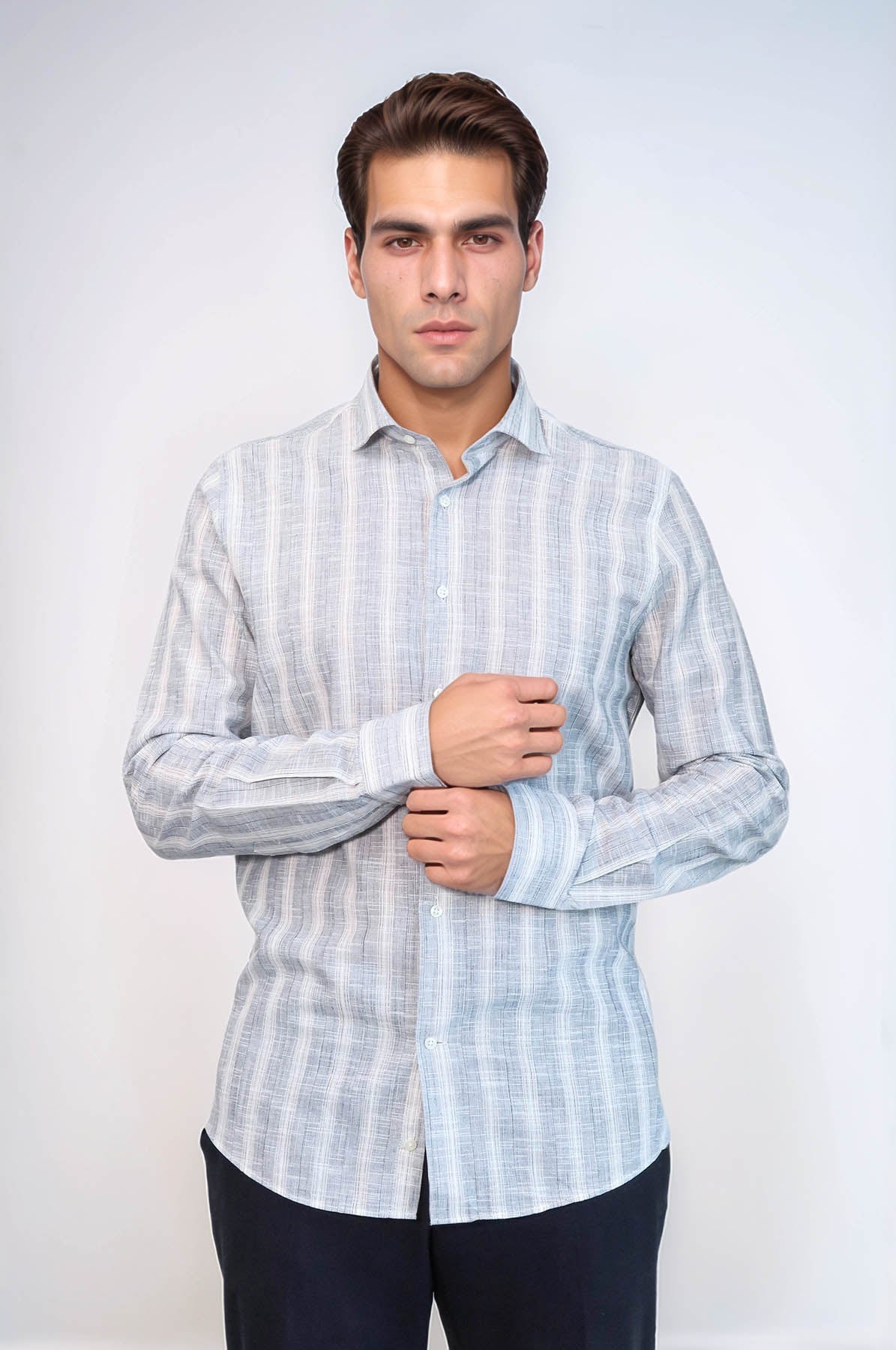 Striped Blue Men's Shirt
