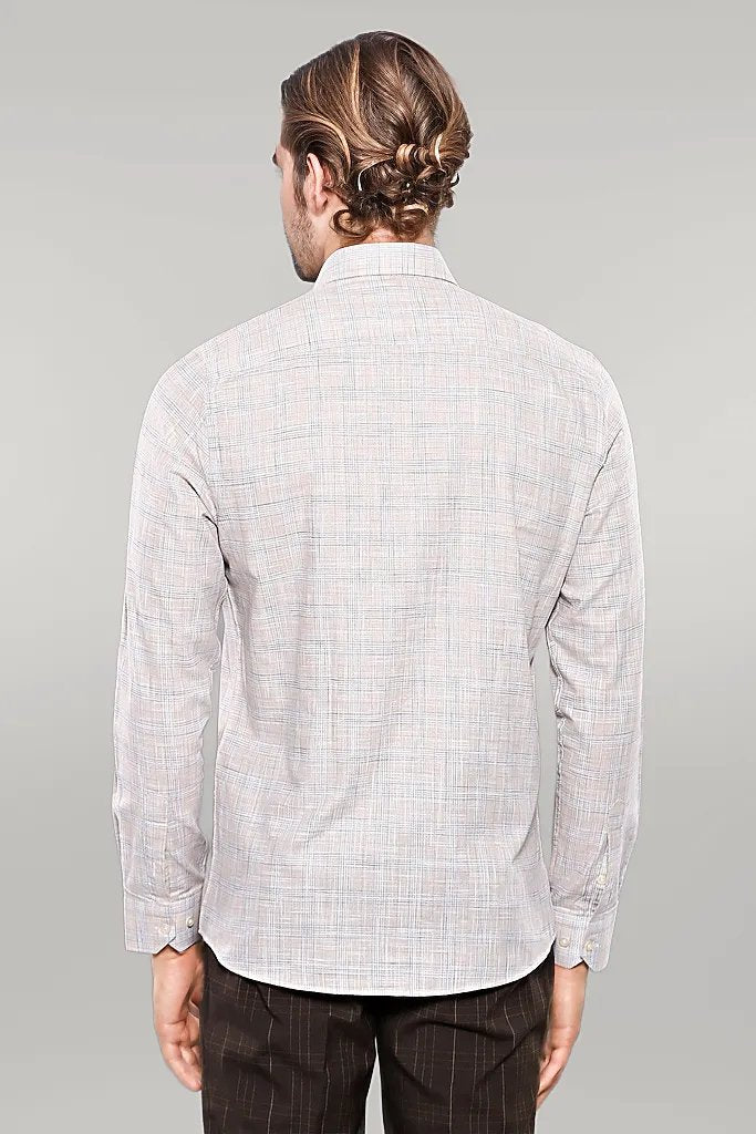 Checked Beige Shirt -