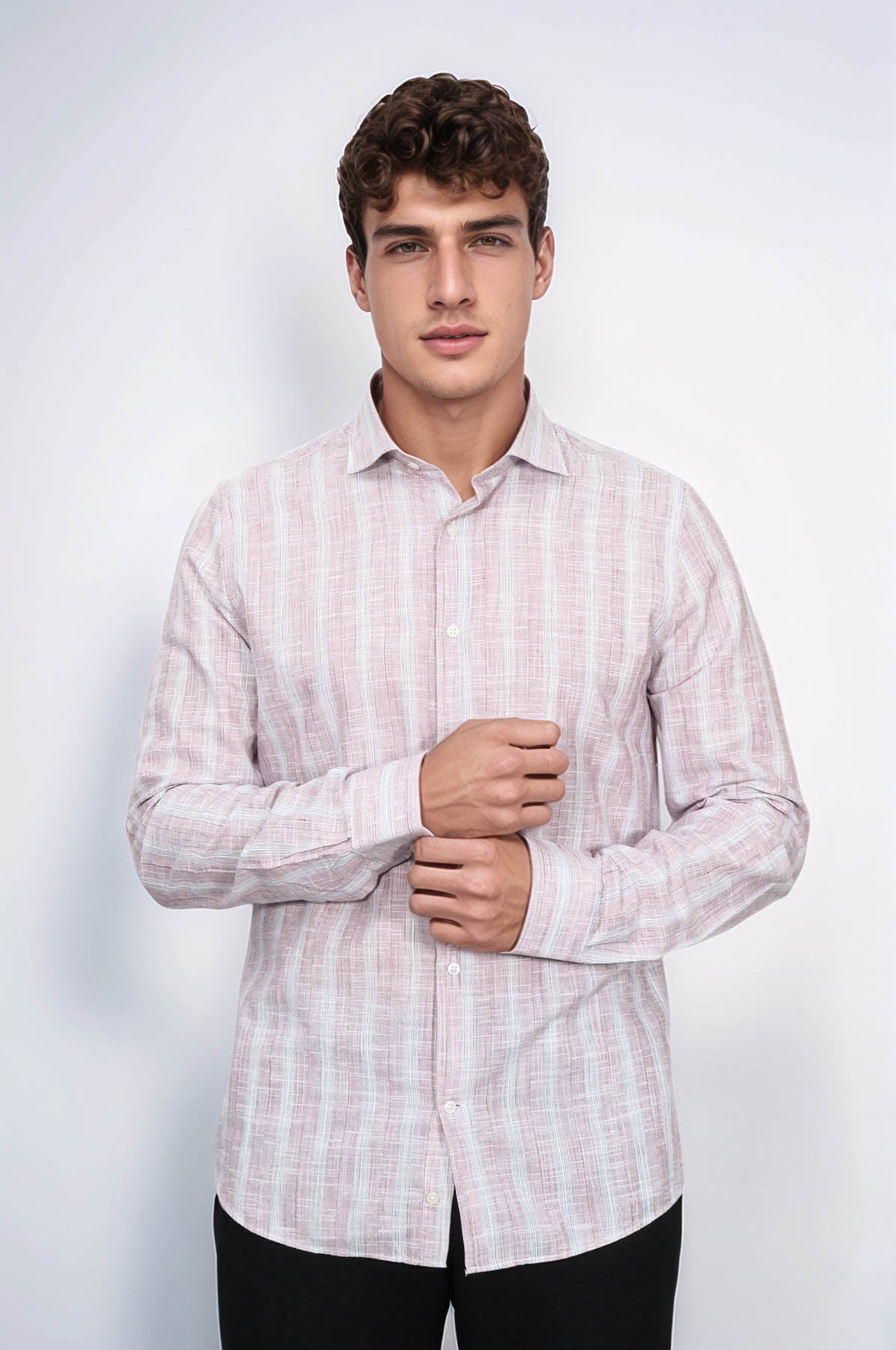 Light Red Checked Shirt