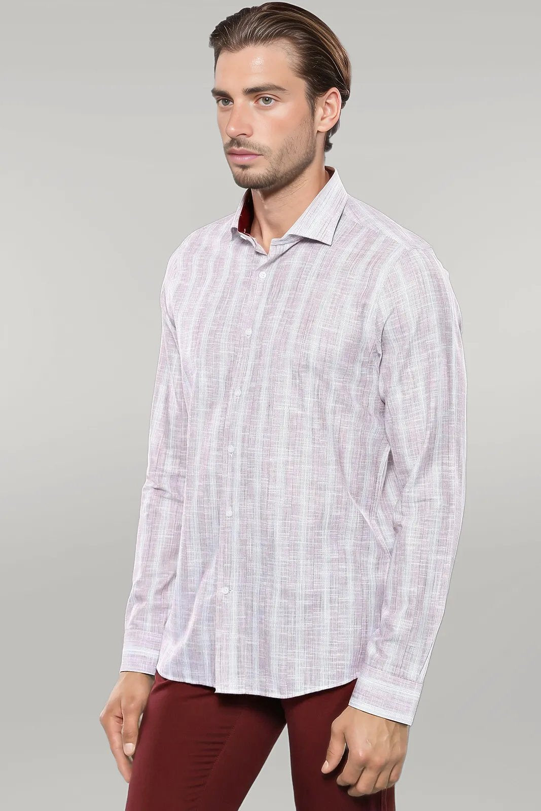 Light Red Checked Shirt -
