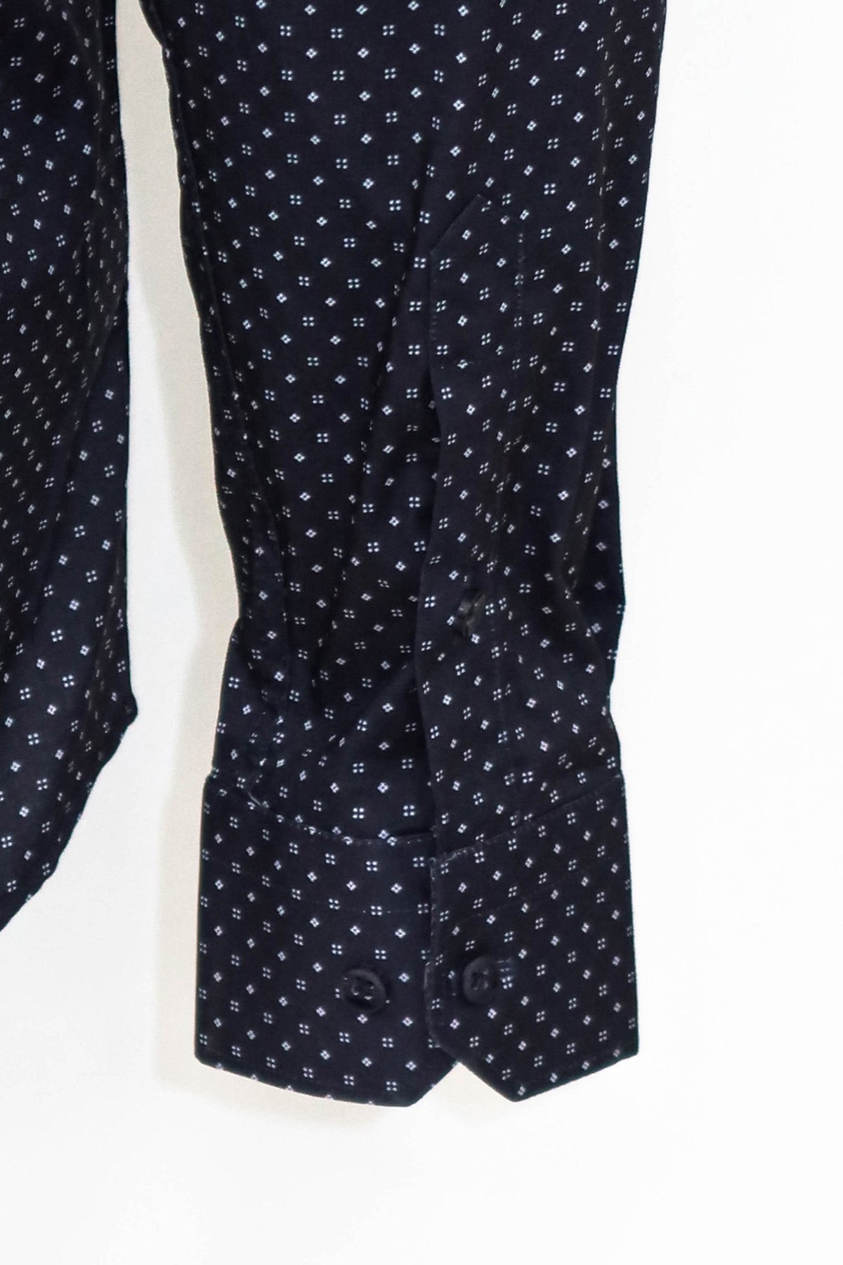Patterned Slim Fit Navy Blue Men Shirt -