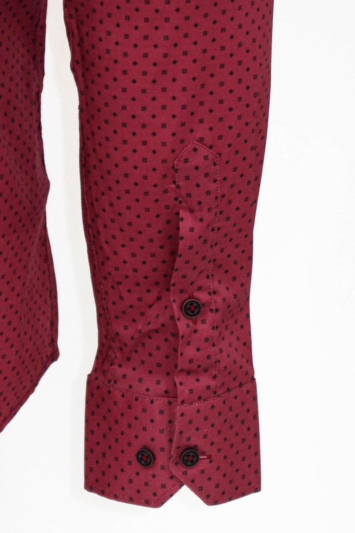 KOALA SYDNEY Patterned Slim Fit Burgundy Men Shirt -