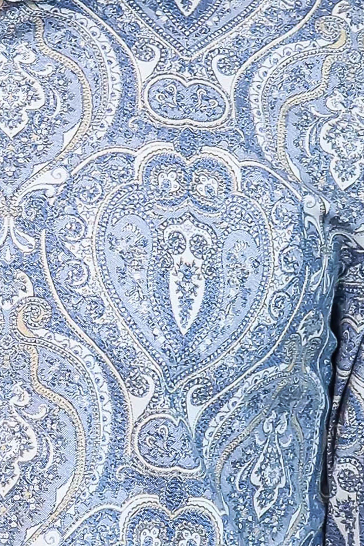 KOALA SYDNEY Blue Damask Pattern Slim Fit Shirt