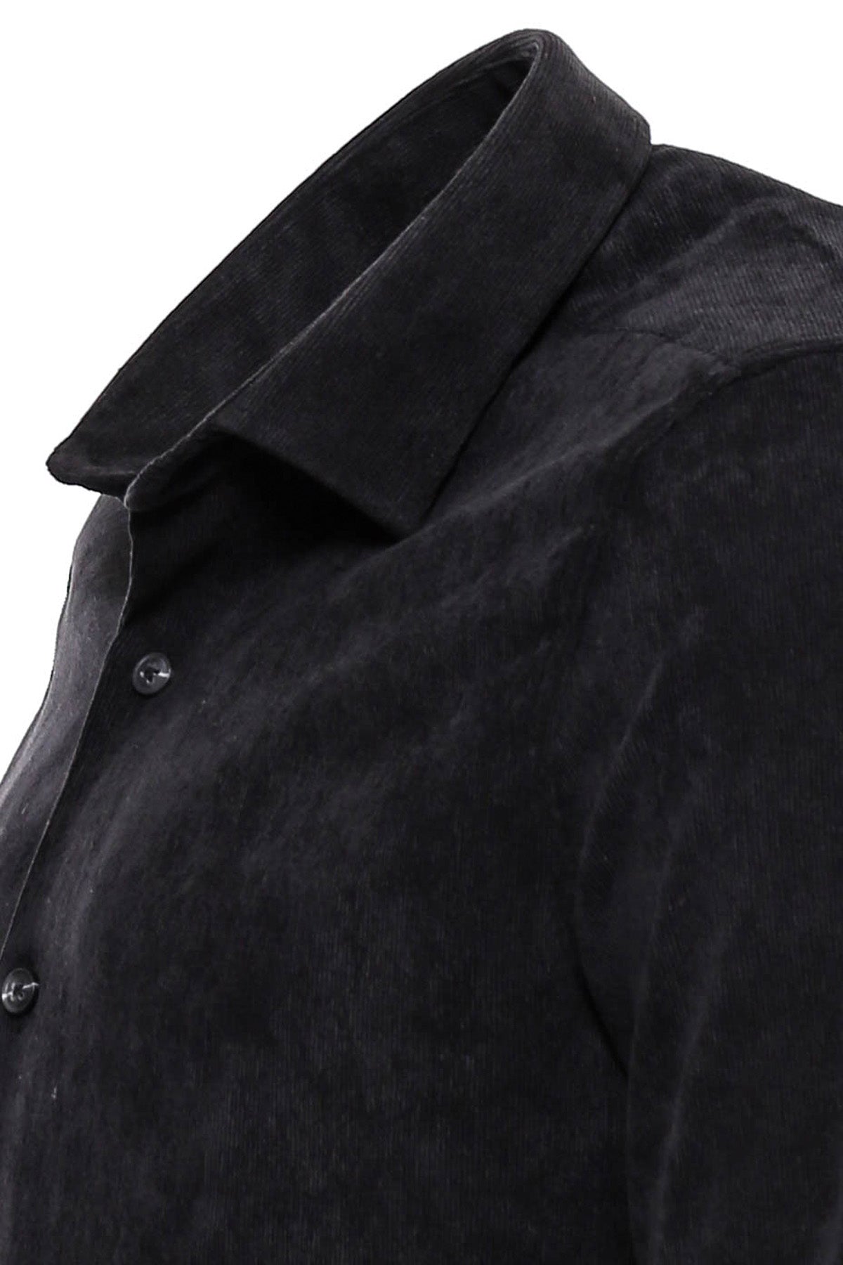 Black Long Sleeves Velvet Men's Shirt