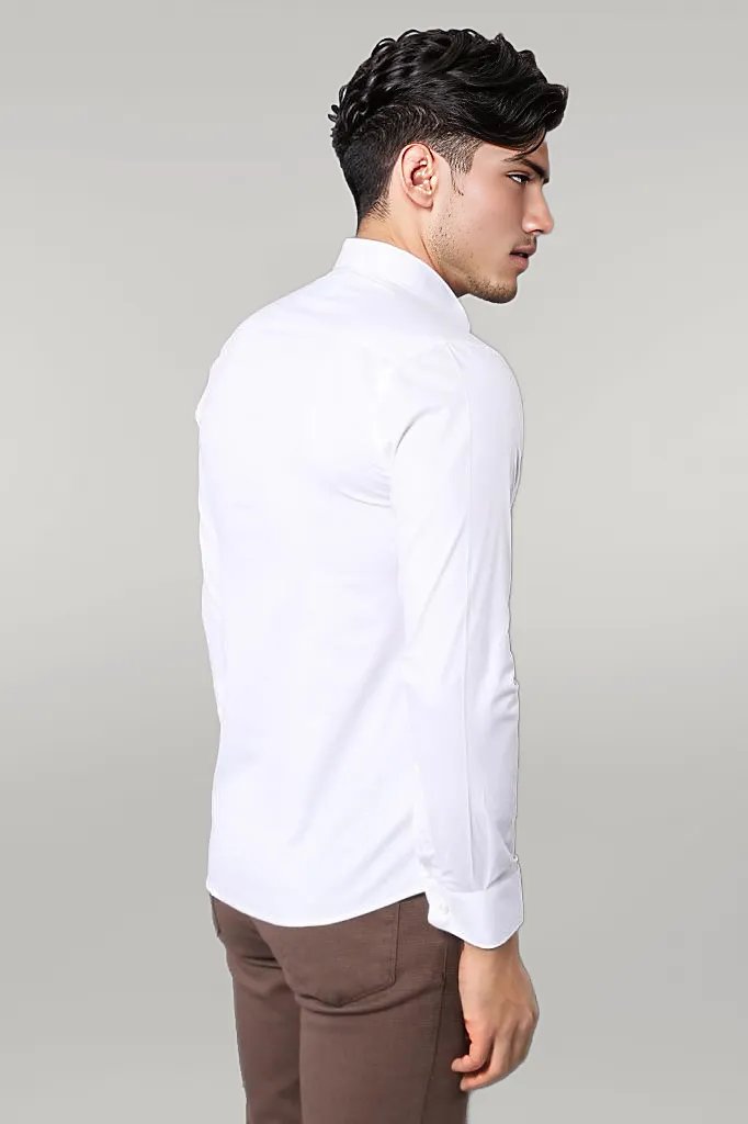 KOALA SYDNEY Stretch Cotton White Men Dress Shirt |