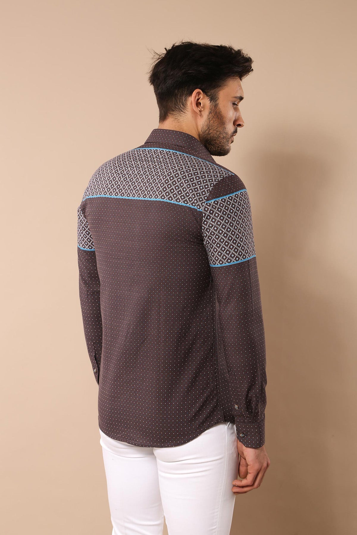 Printed Cotton Brown Shirt