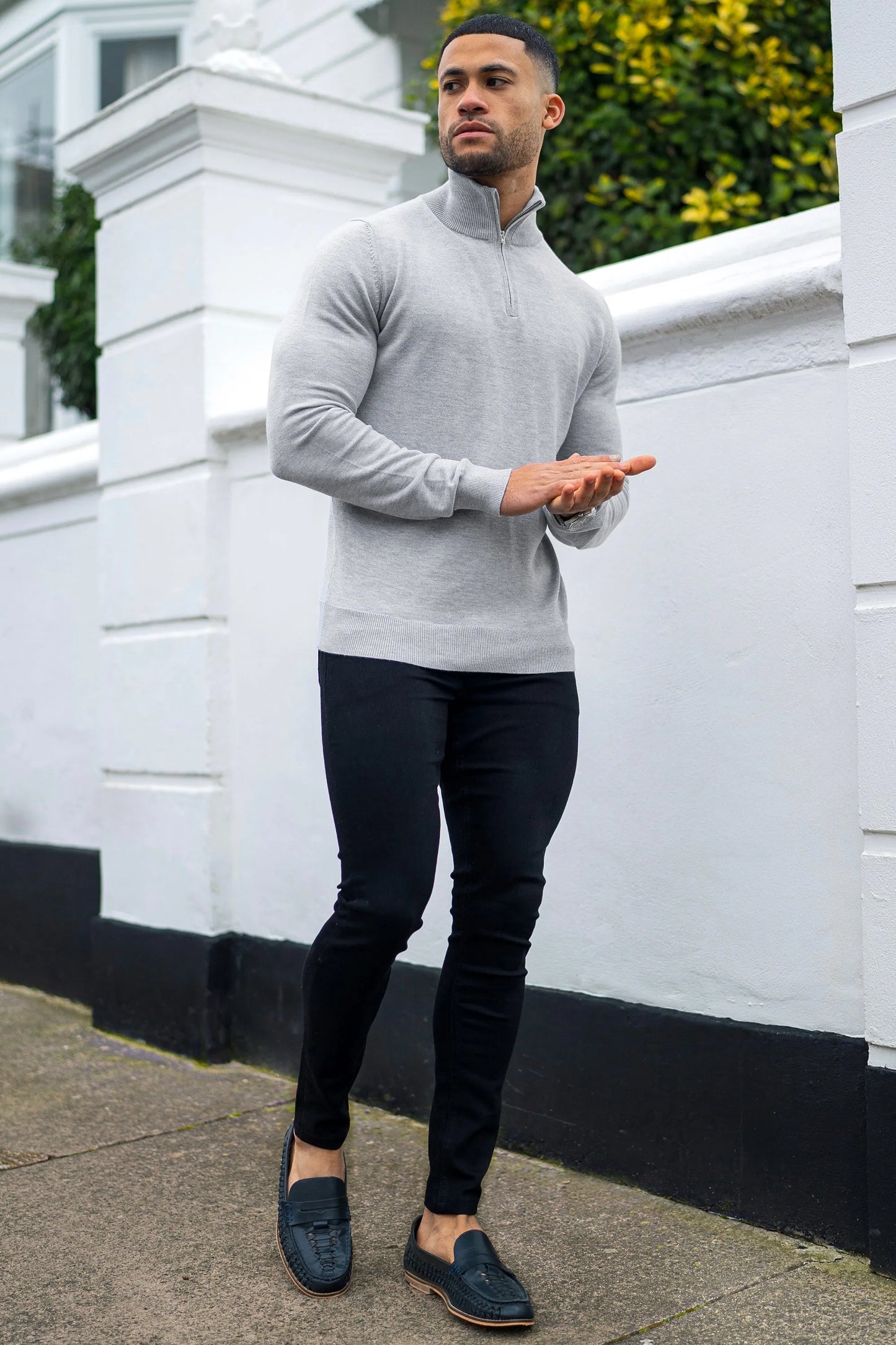 THE SANTONI HALF ZIP SWEATER
