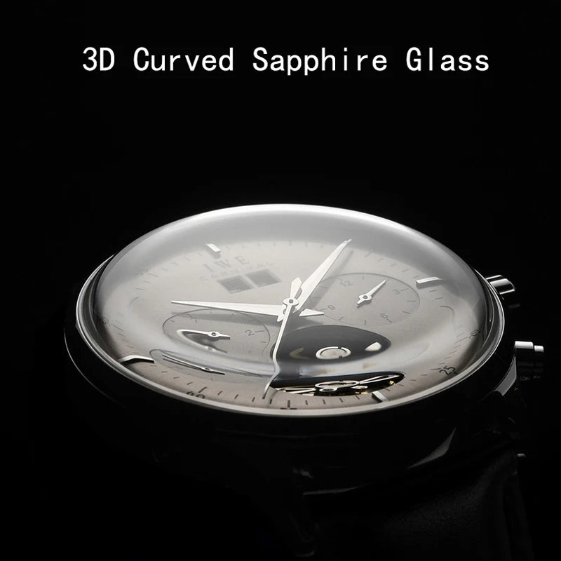 Luxury Automatic Men's Watch - Self-Winding Mechanical Timepiece with Leather Strap