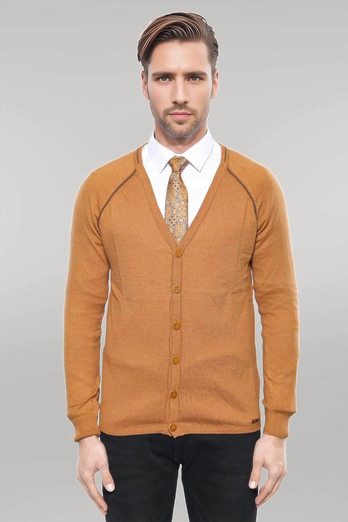Tawny Men's Cardigan Sweater