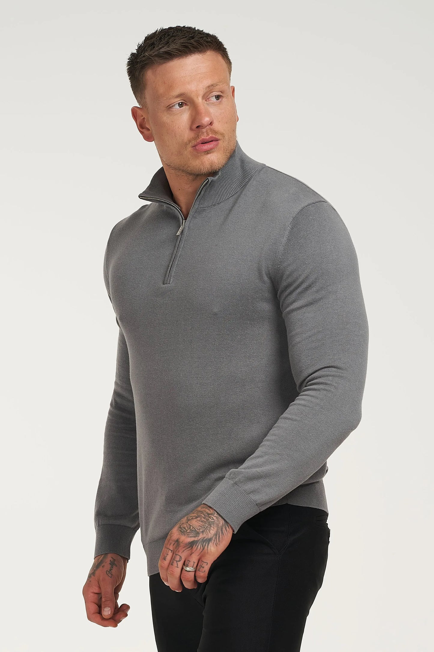 THE SANTONI HALF ZIP SWEATER