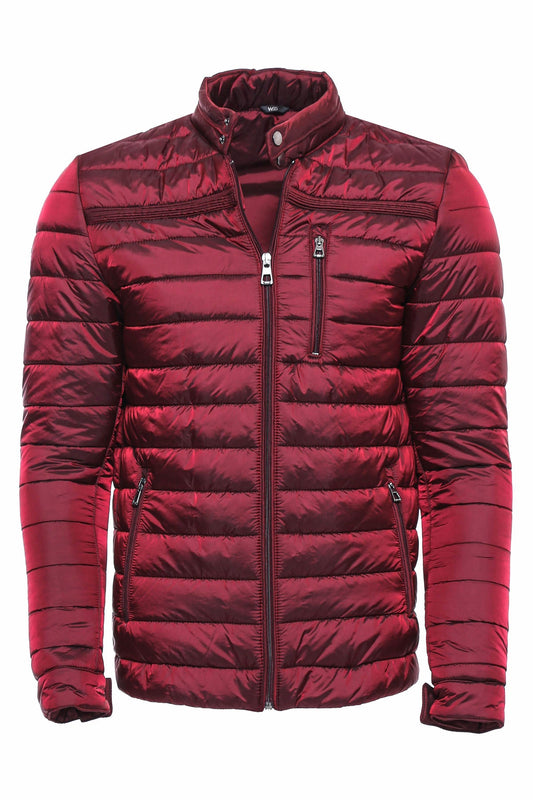 Burgundy Down Men Coat