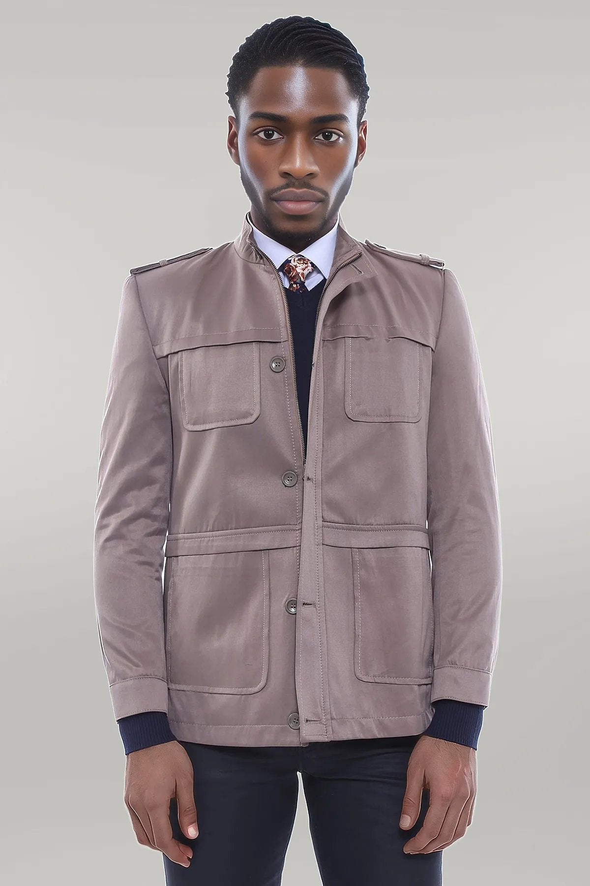 Men's Beige Trench Coat