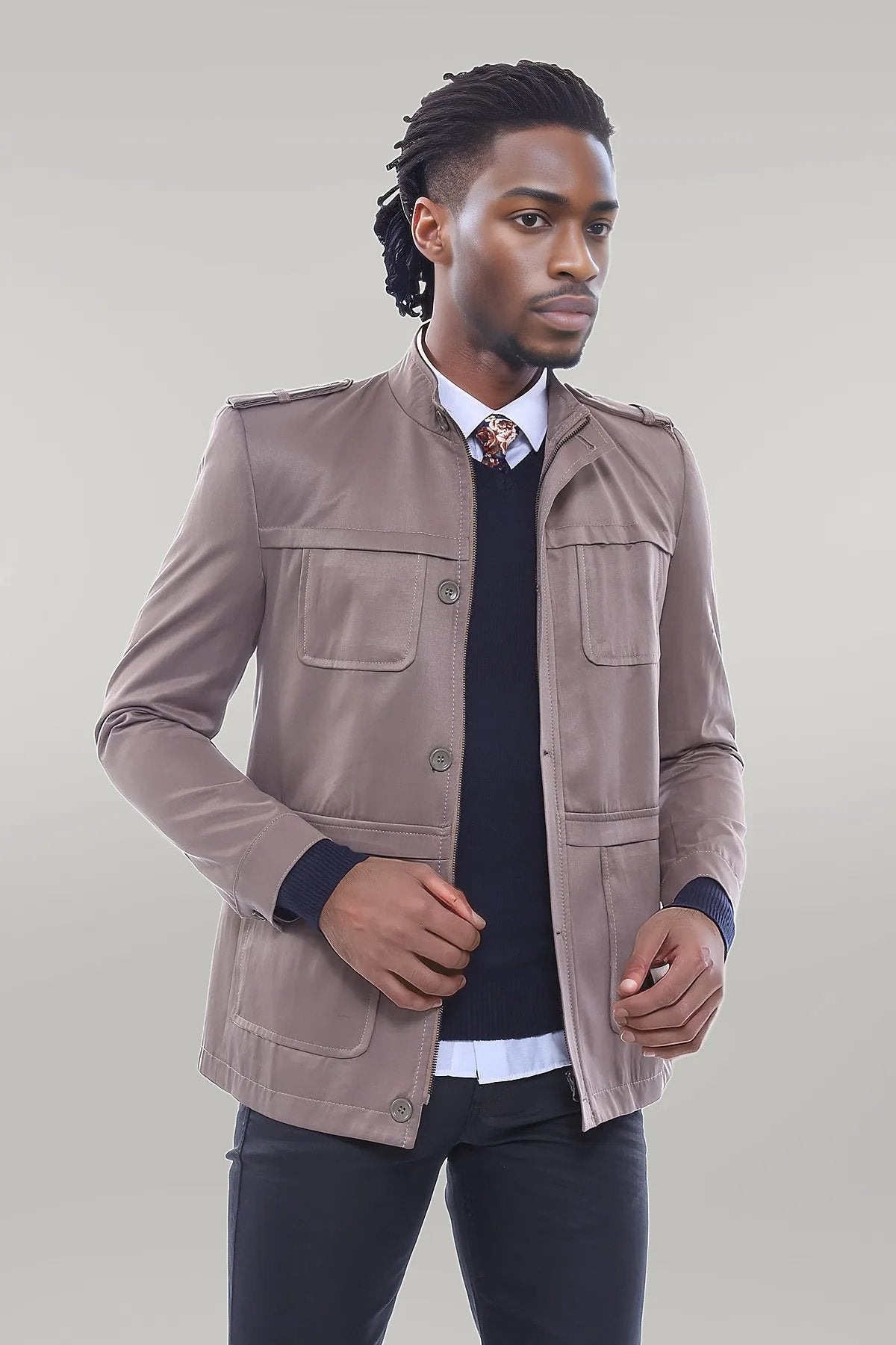 Men's Beige Trench Coat
