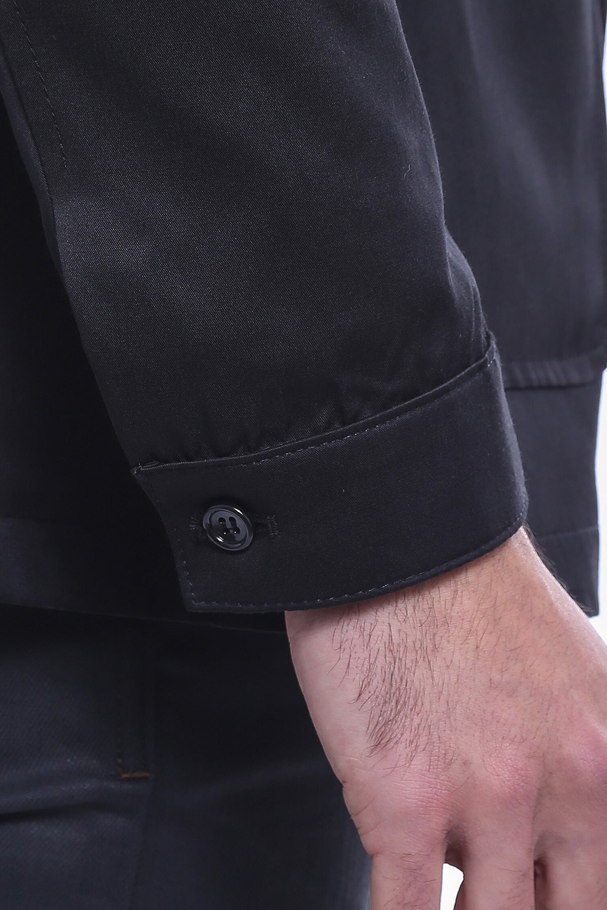 Plain Black Men Short Coat