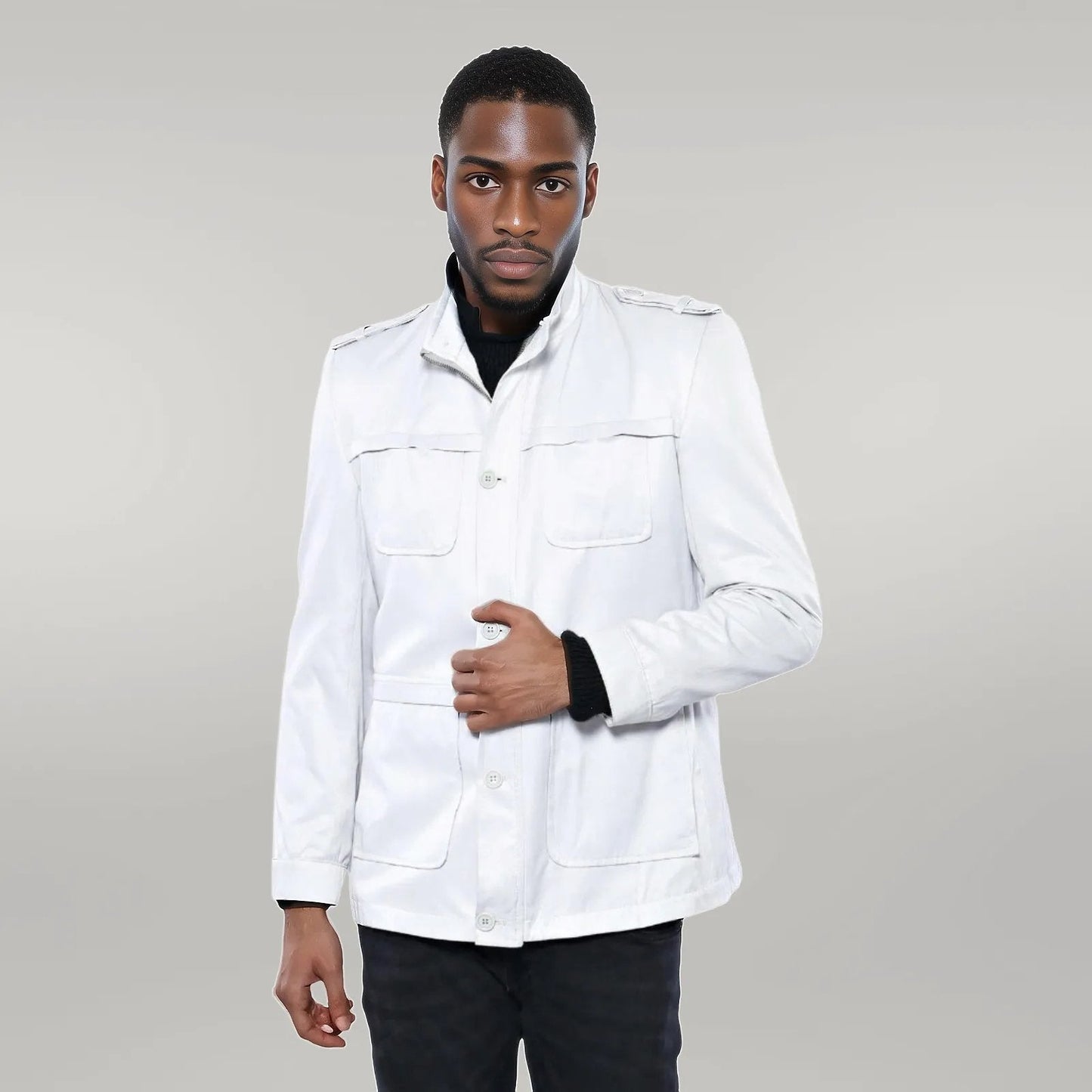 Double Breasted Cream Trench Coat