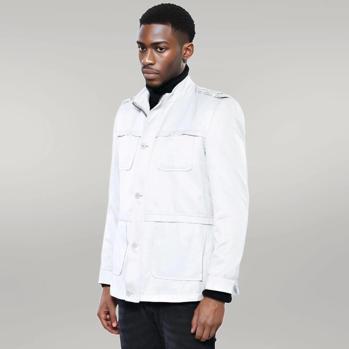 Double Breasted Cream Trench Coat