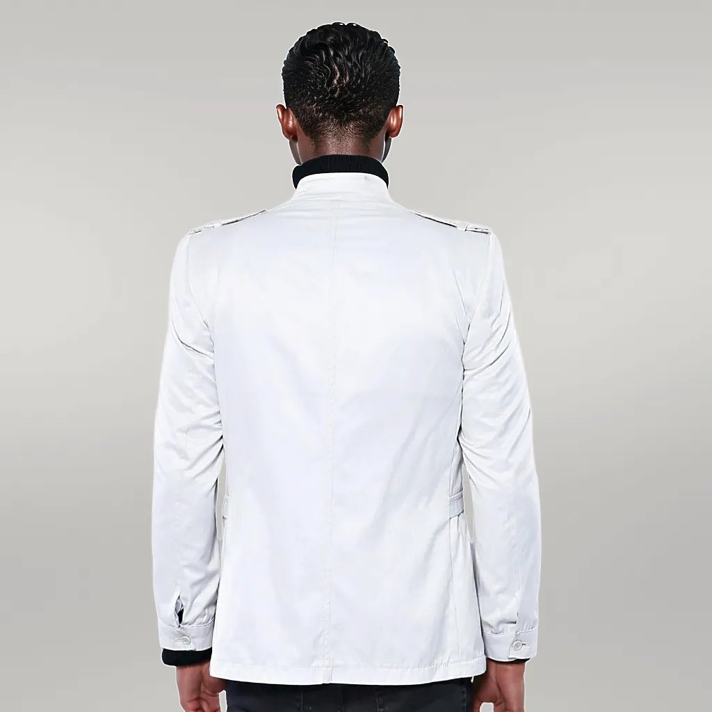 Double Breasted Cream Trench Coat