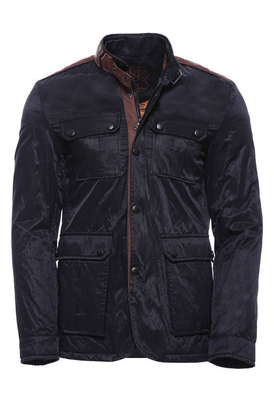 4 Pocket Snap Short Black Coat-Wessi