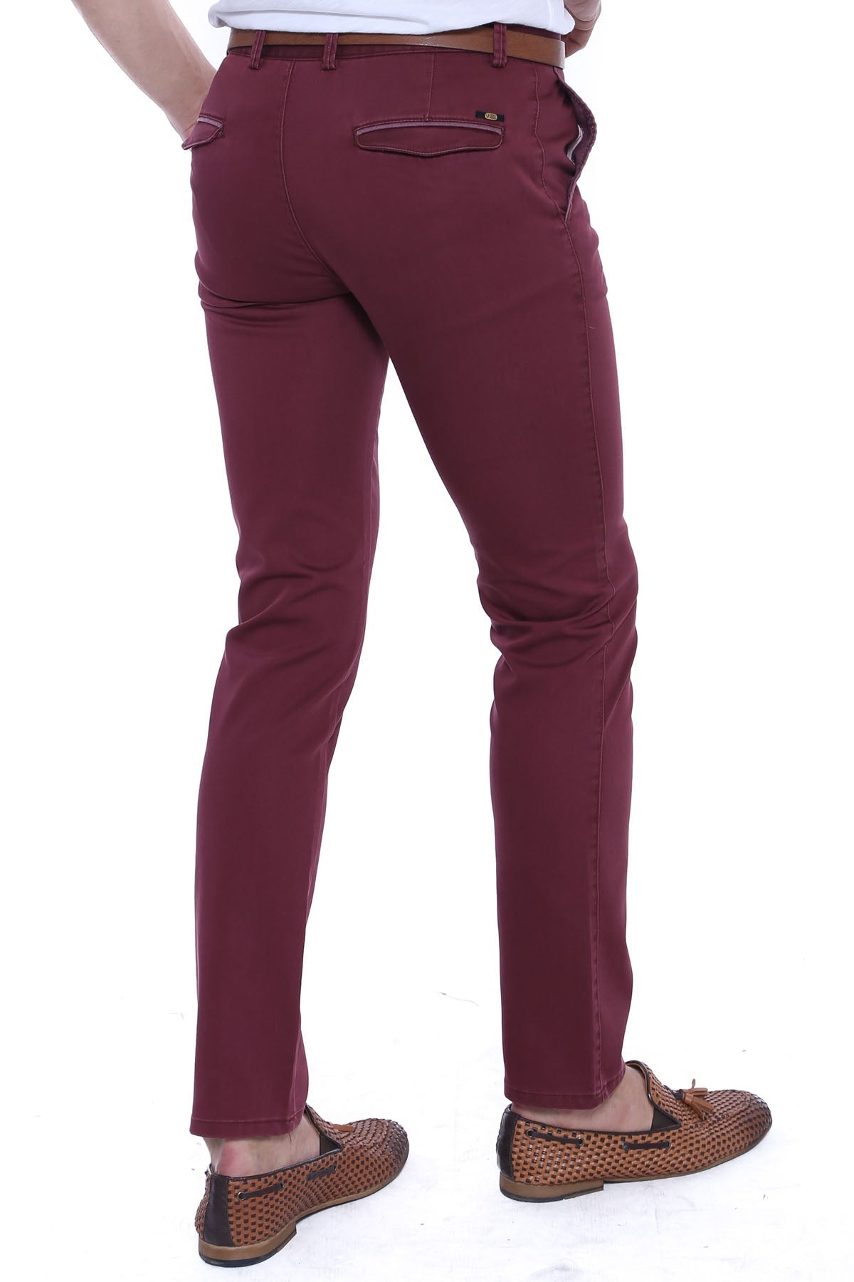 KOALA SYDNEY Pocket Flap Plain Burgundy Pants-Wessi