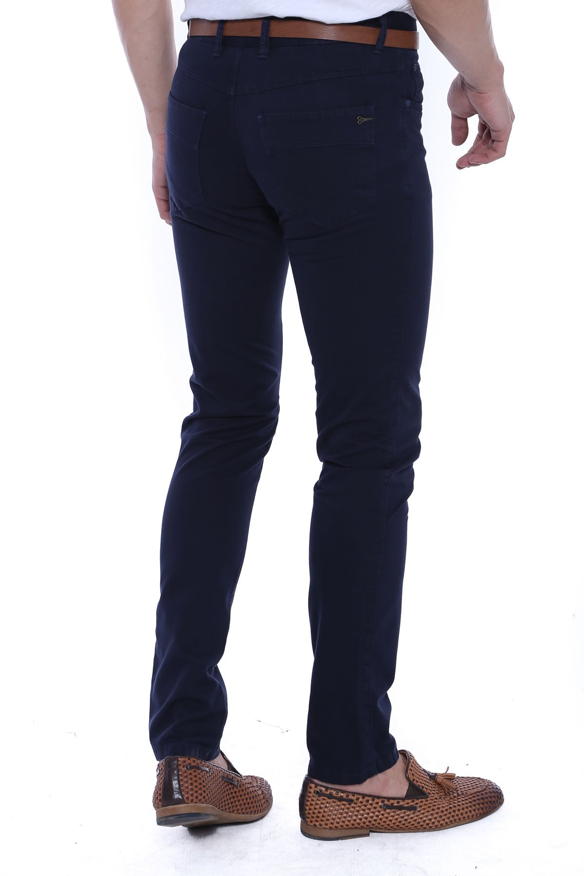 KOALA SYDNEY Slim Fit Plain 5 Pockets Navy Blue Men Pants