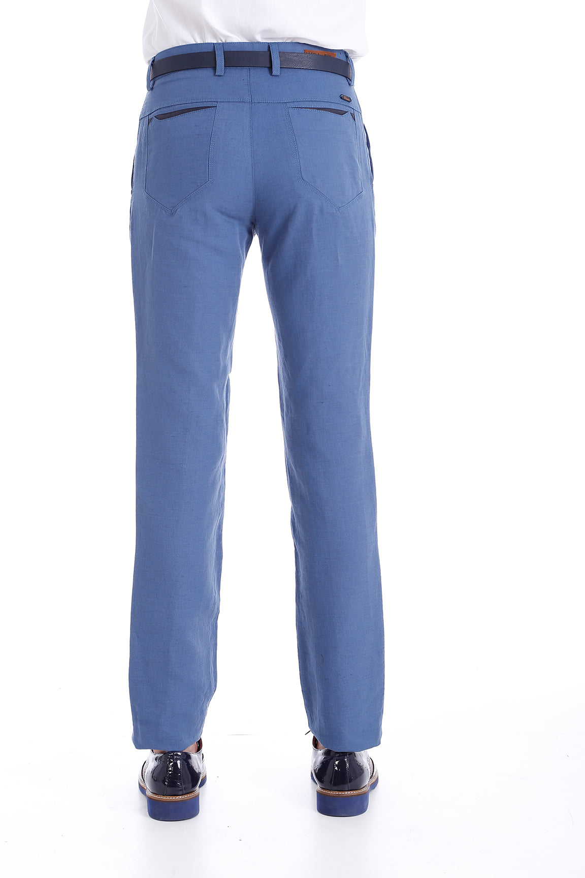 KOALA SYDNEY Linen Sports Light Blue Pants-Wessi