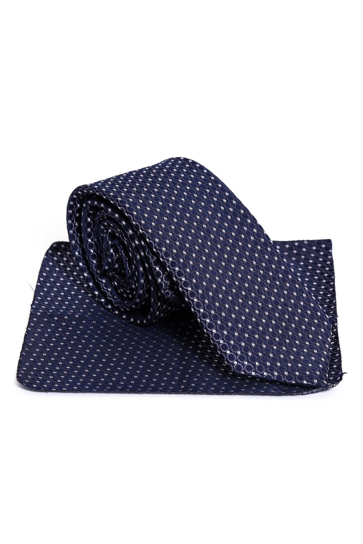 KOALA SYDNEY Circle Patterned Navy Blue Men Tie