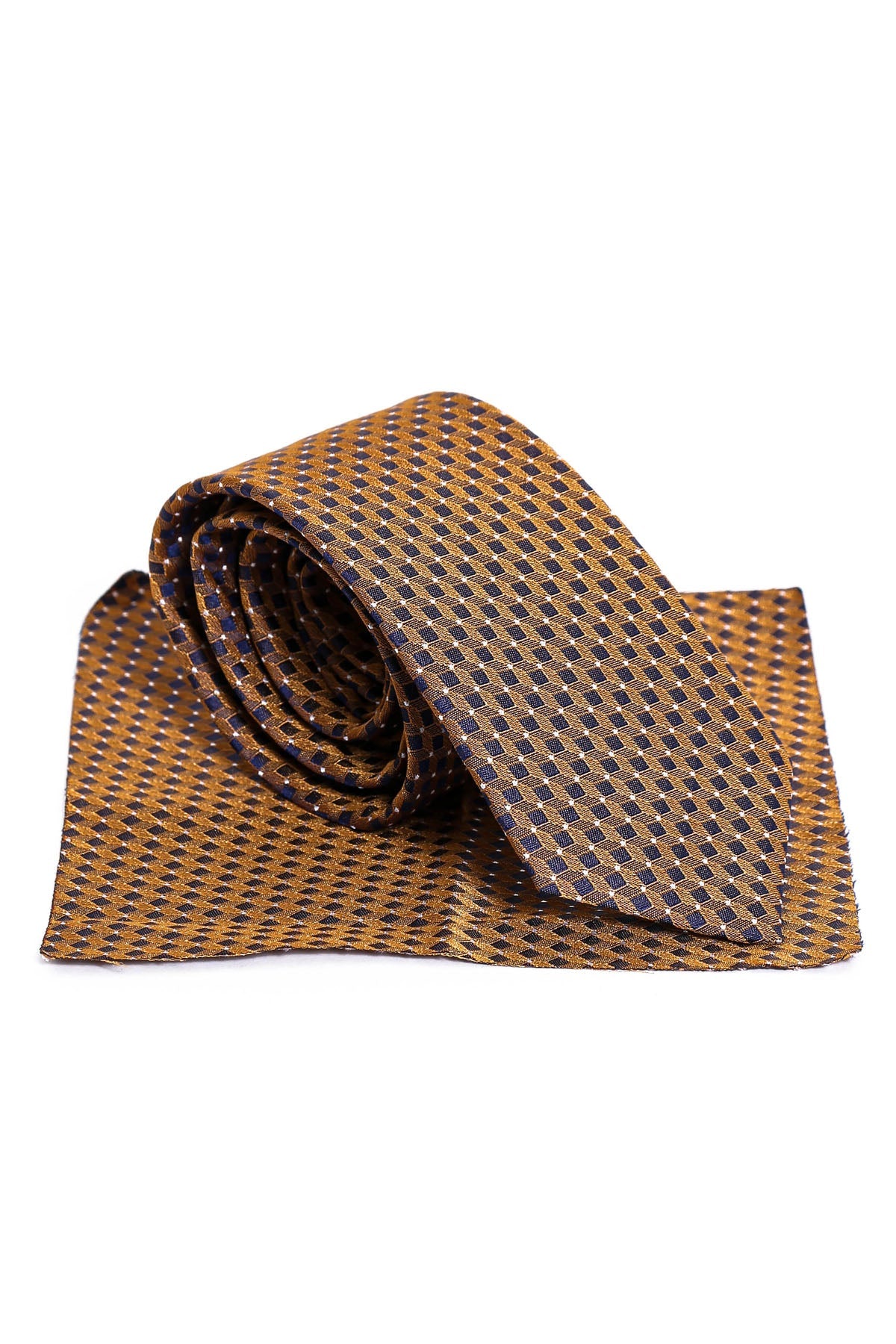 KOALA SYDNEY Black Cube Patterned Men Yellow Tie