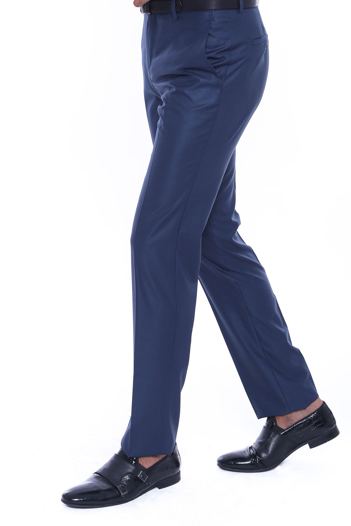 KOALA SYDNEY Navy Blue Slim Fit Plain Men Pants