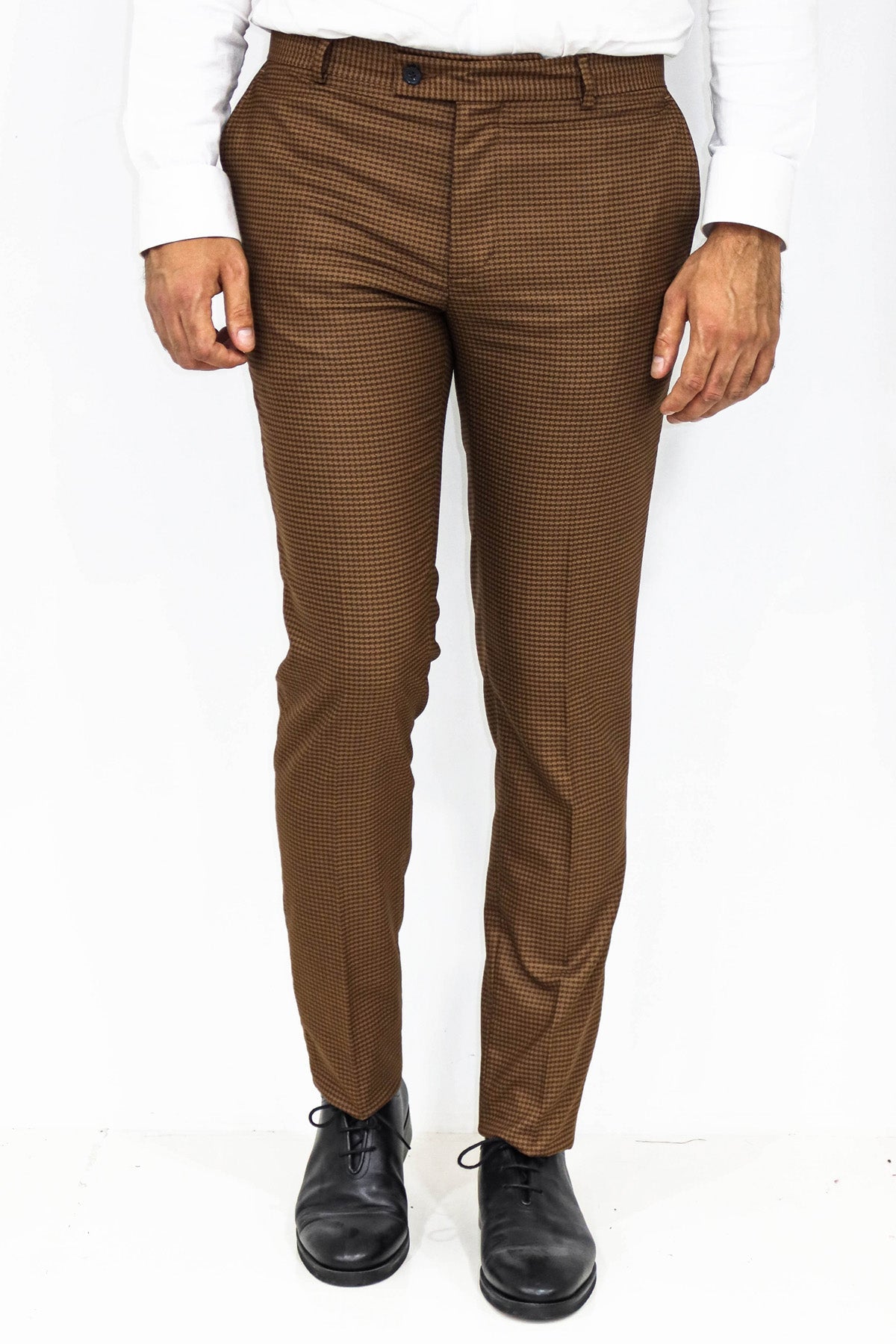 KOALA SYDNEY Slim Fit Patterned Brown Men Pants
