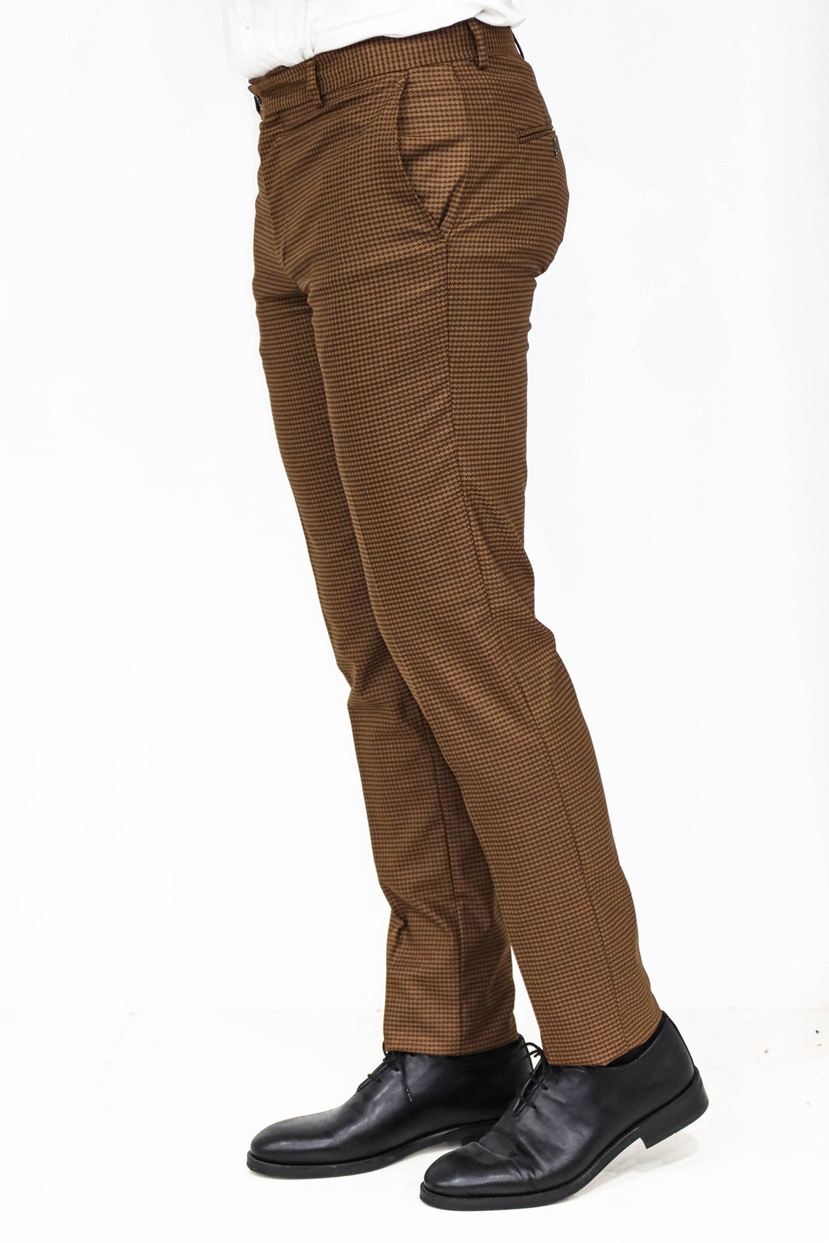 KOALA SYDNEY Slim Fit Patterned Brown Men Pants