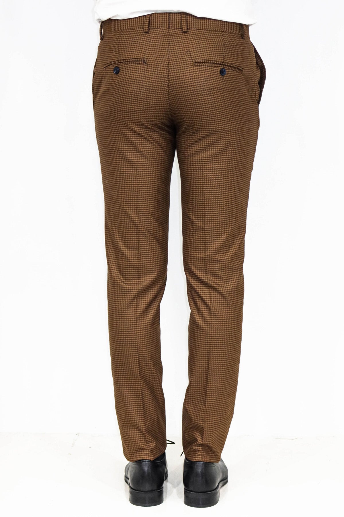 KOALA SYDNEY Slim Fit Patterned Brown Men Pants