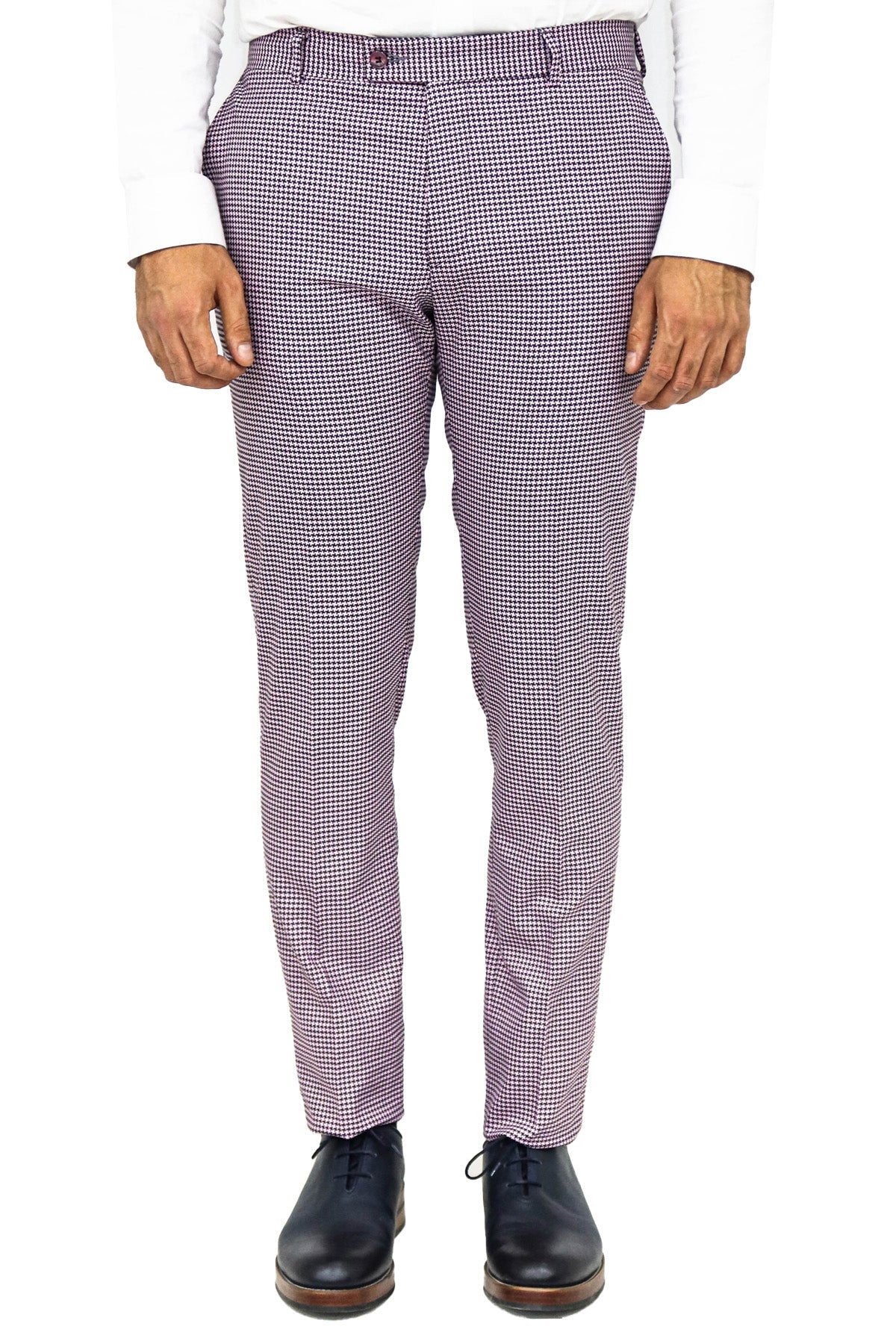 KOALA SYDNEY Houndstooth Patterned Light Purple Men Pants
