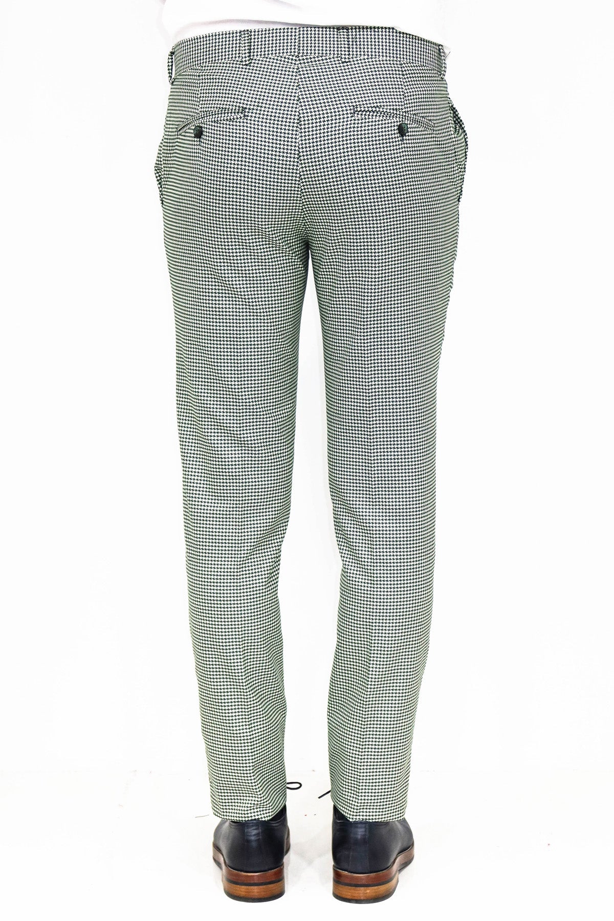 KOALA SYDNEY Houndstooth Patterned Light Green Men Pants