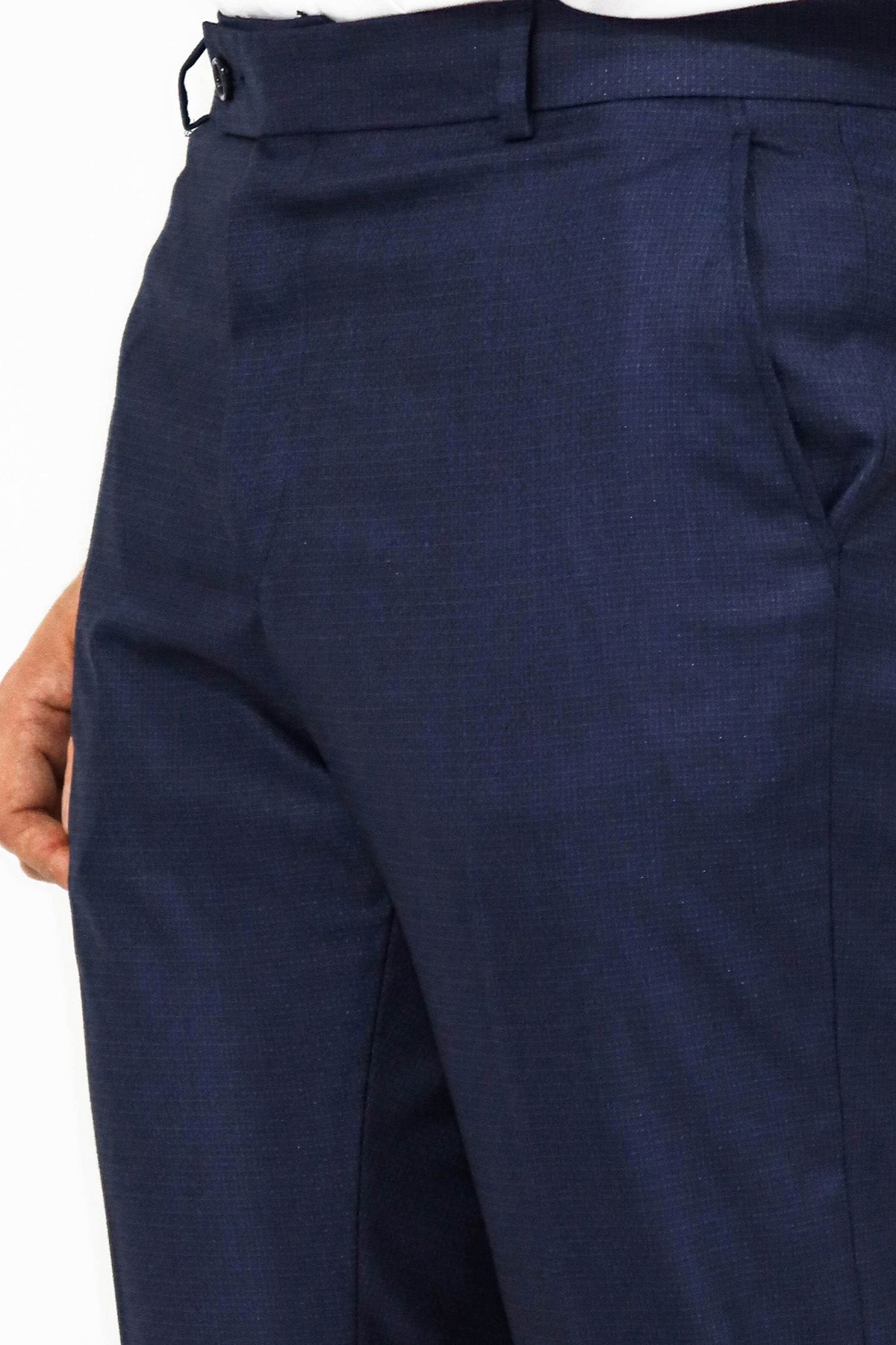 Plain Navy Blue Men Trousers