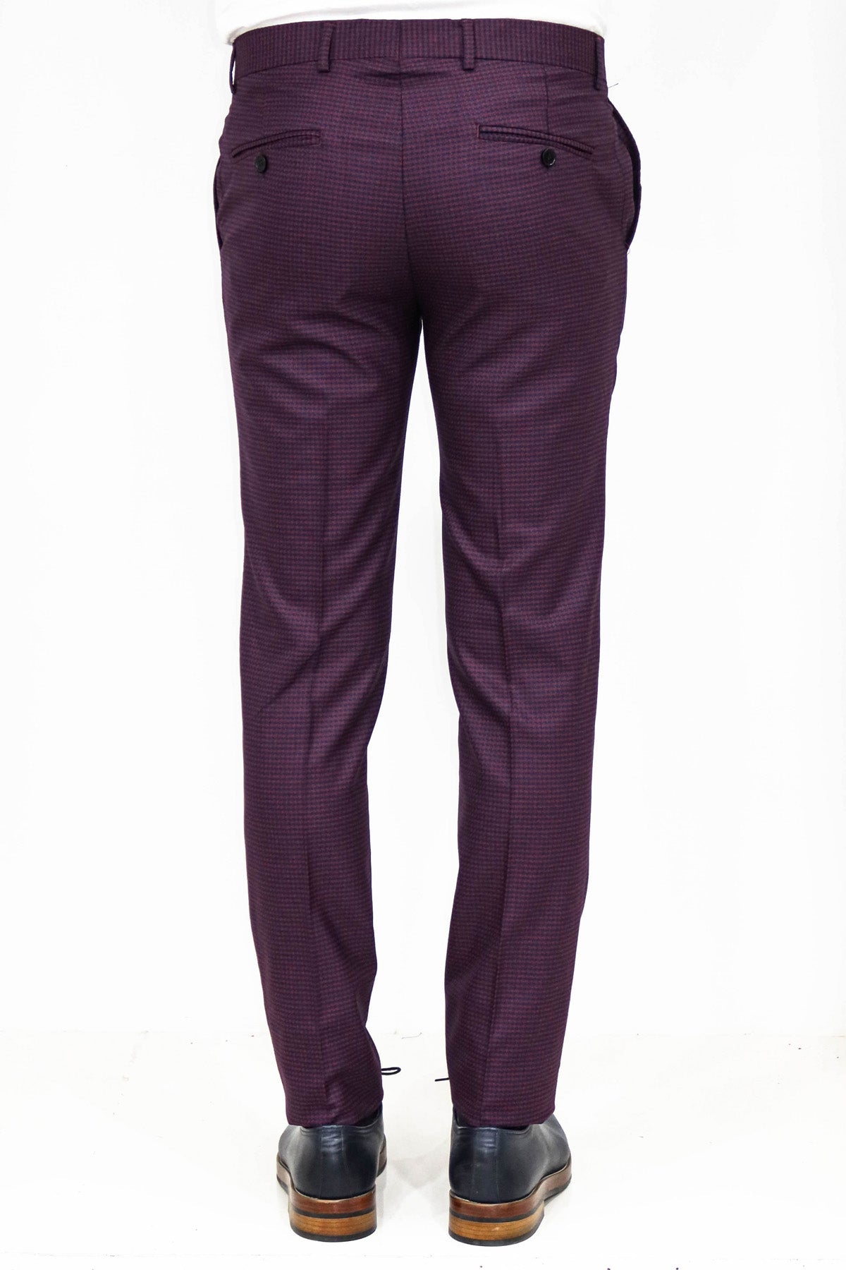 Plain Burgundy Men Trousers
