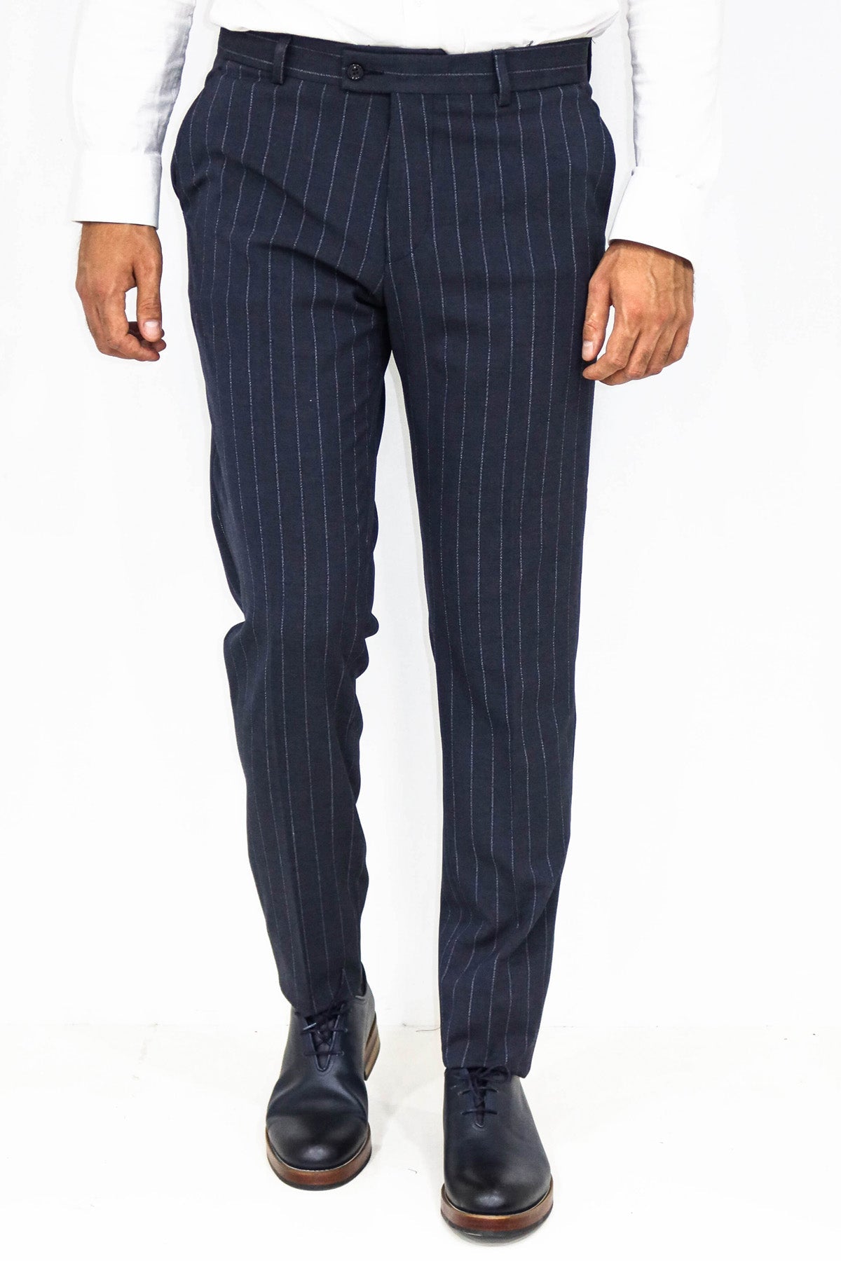 KOALA SYDNEY Striped Slim Fit Navy Blue Men Pants