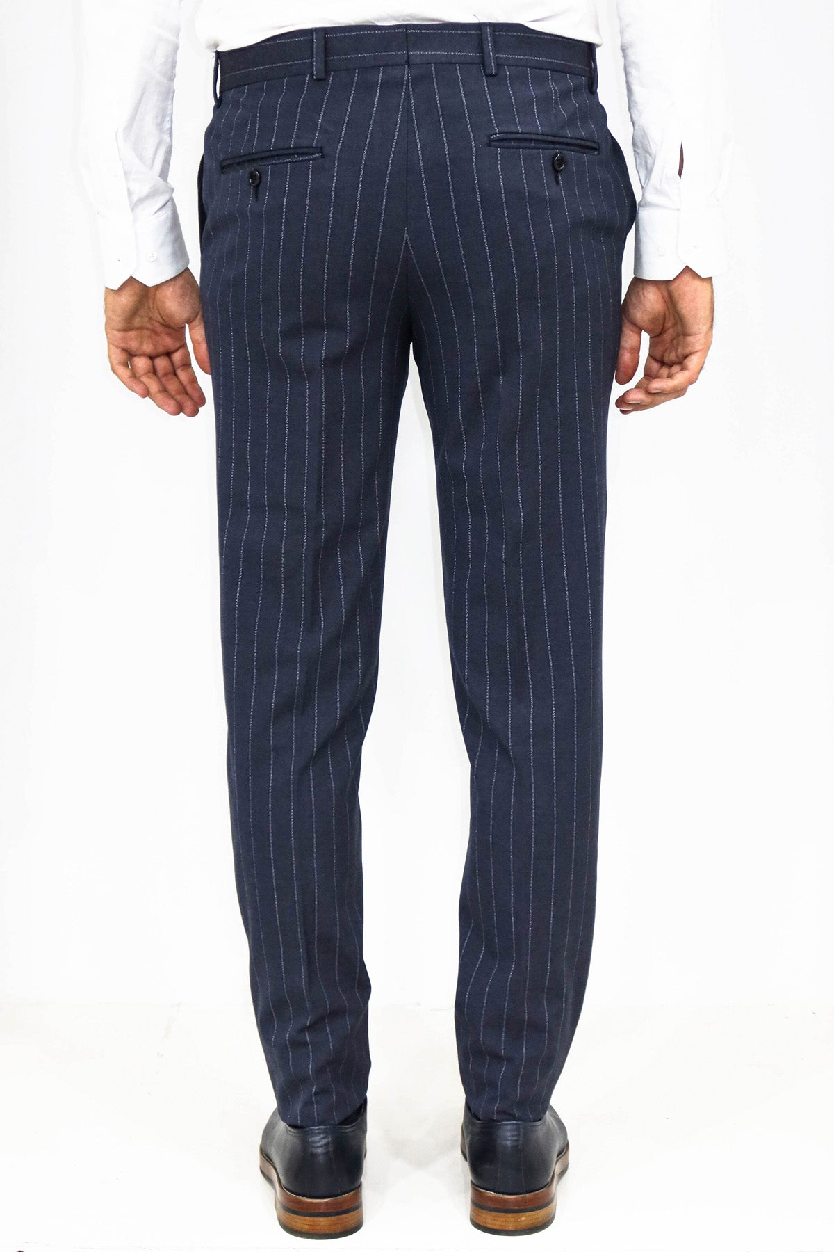 KOALA SYDNEY Striped Slim Fit Navy Blue Men Pants