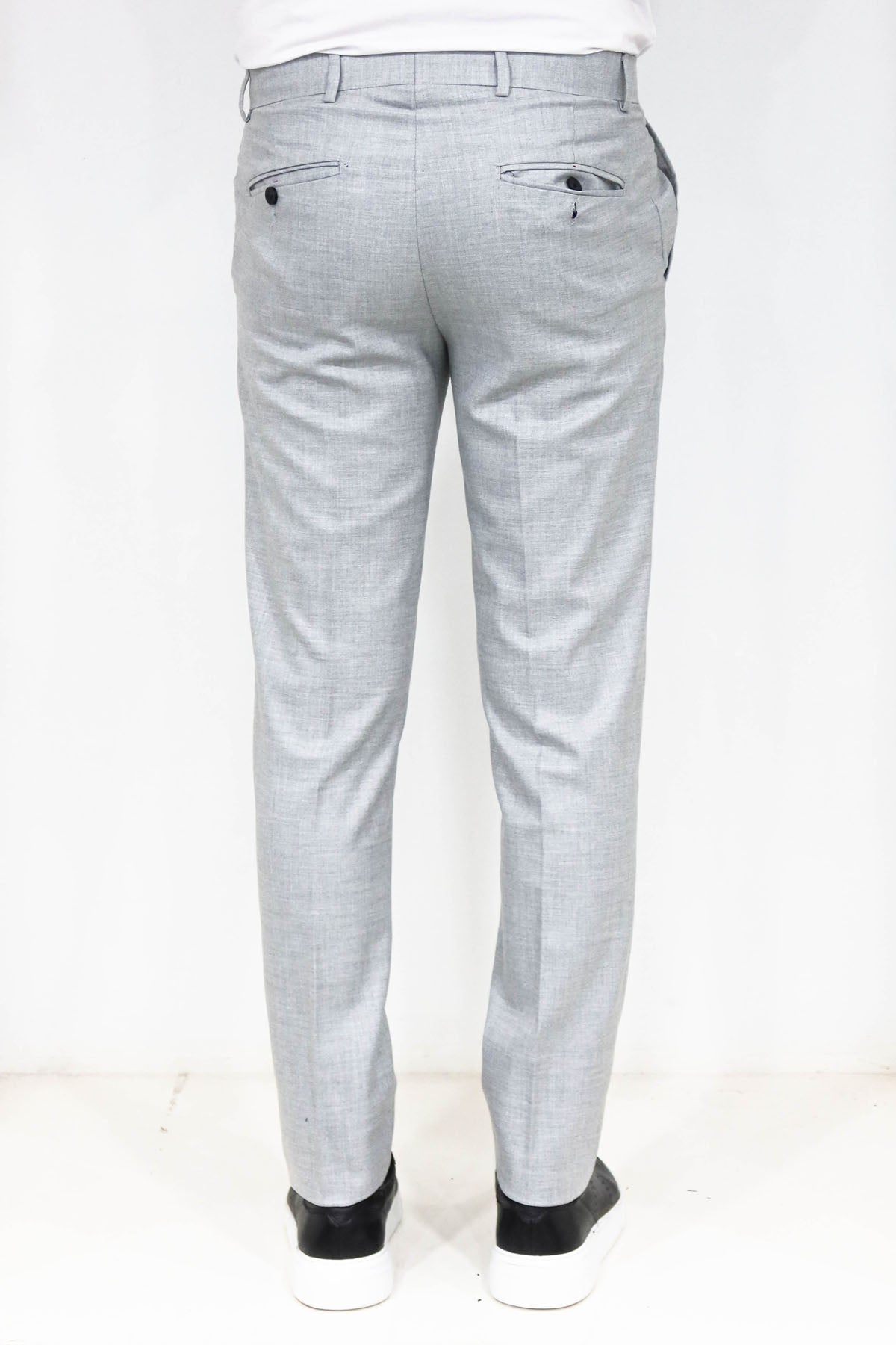 KOALA SYDNEY Slim Fit Textured Grey Men Trousers