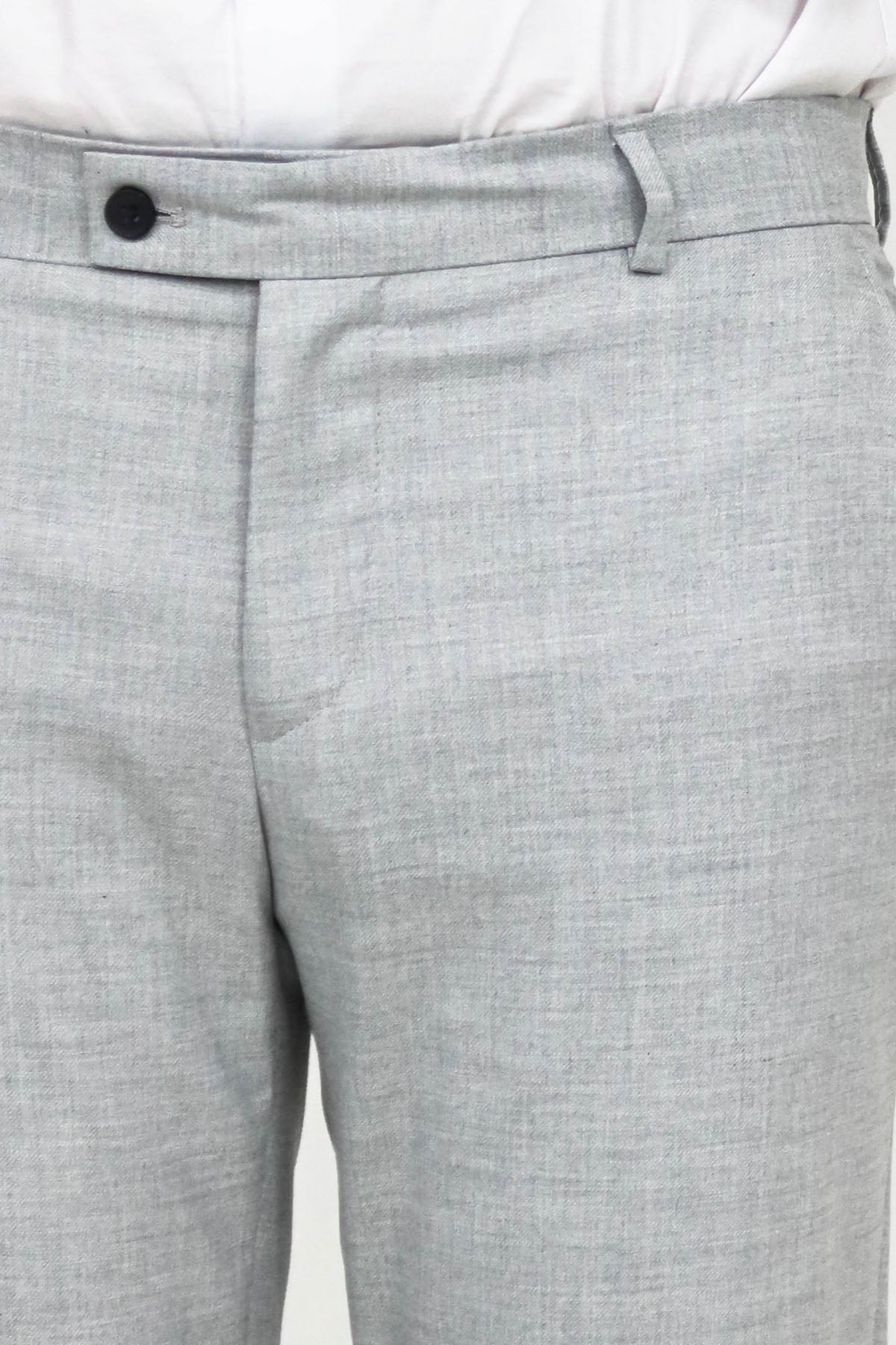 KOALA SYDNEY Slim Fit Textured Grey Men Trousers