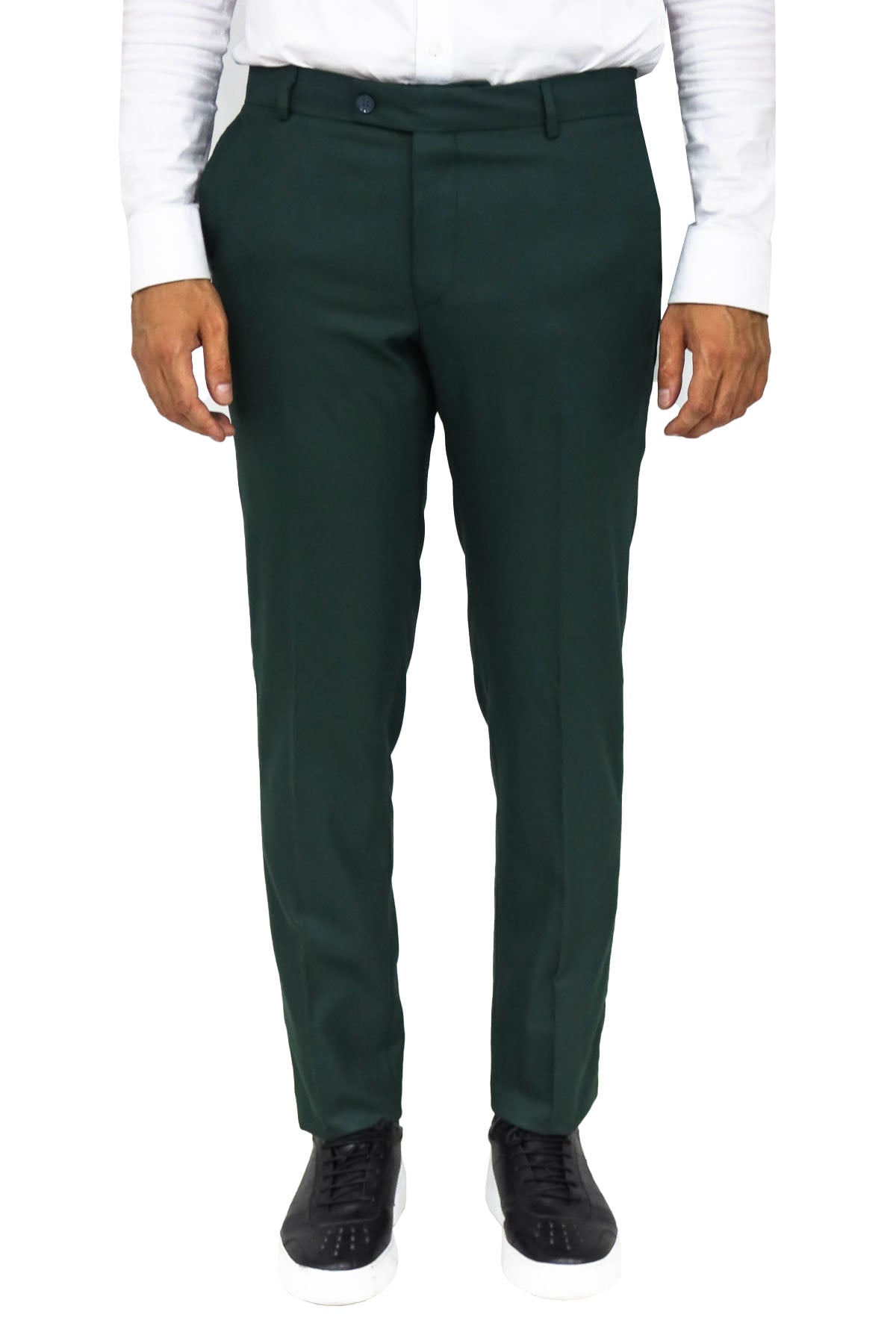 KOALA SYDNEY Beige Striped Double-Breasted Blazer with Green Pants and Floral Tie - Business Look