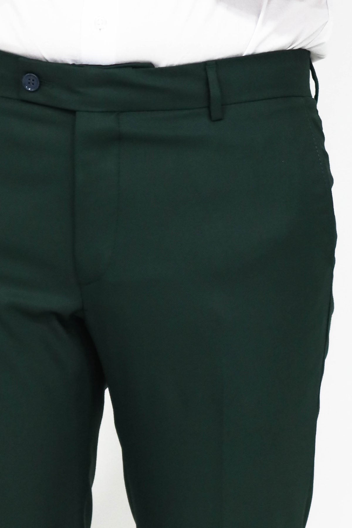 KOALA SYDNEY Slim Fit Textured Dark Green Men Trousers