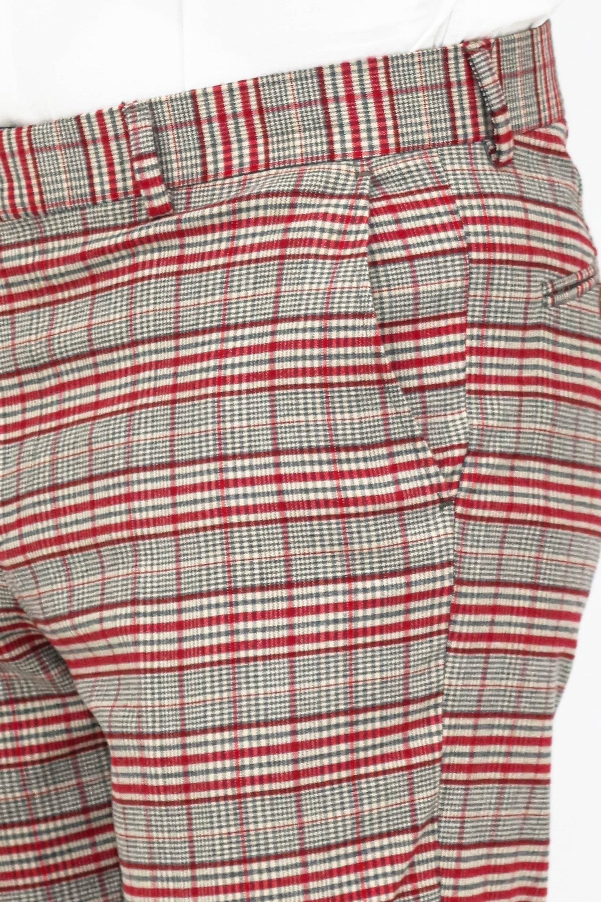 KOALA SYDNEY Slim Fit Plaid Grey Men Pants