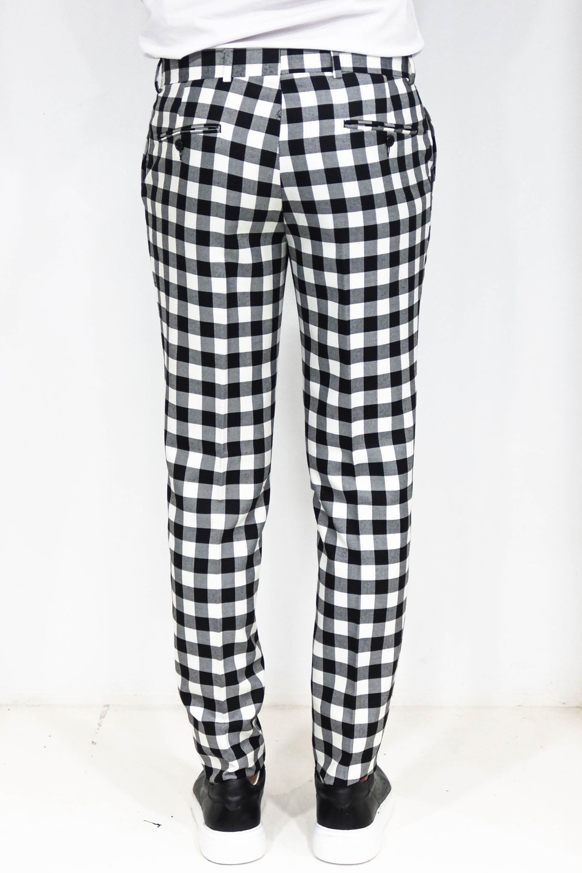 KOALA SYDNEY Slim Fit Checked Black Men Pants