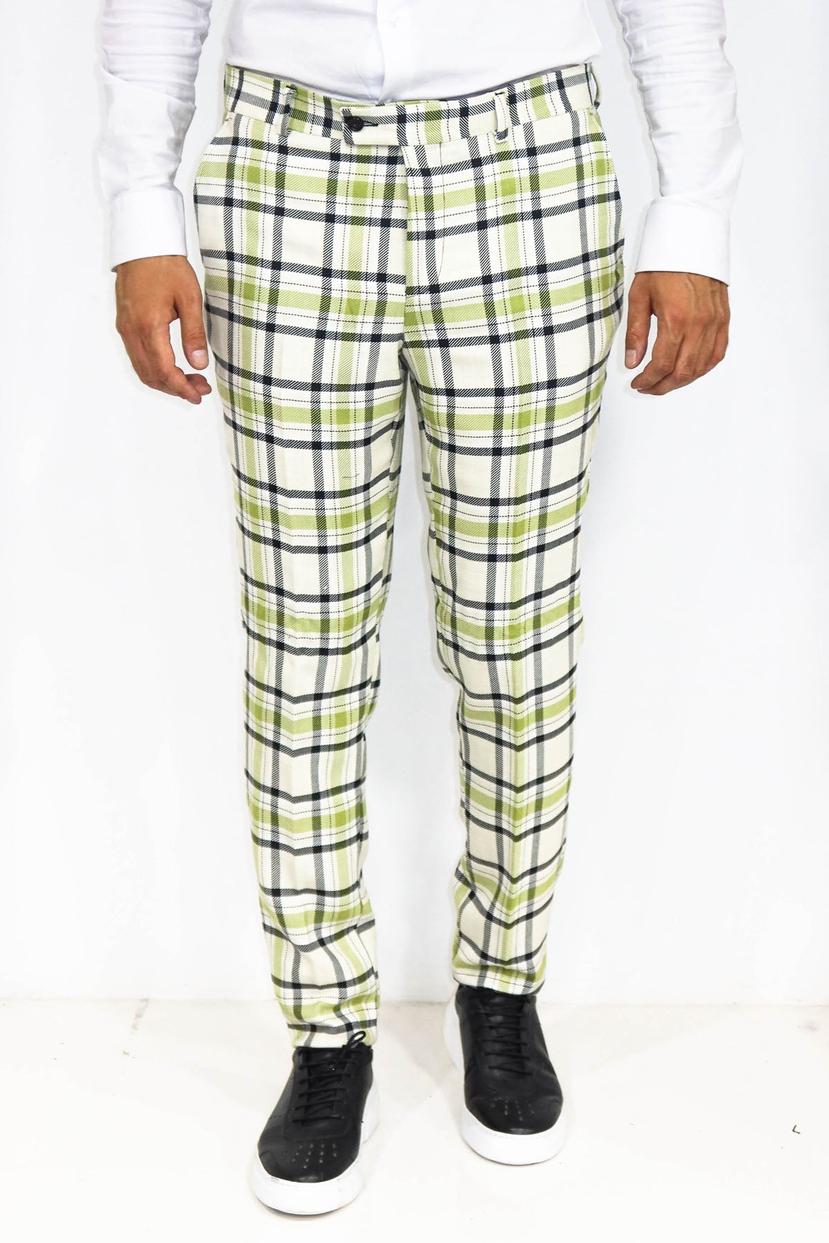 KOALA SYDNEY Slim Fit Checked Grey Men Pants