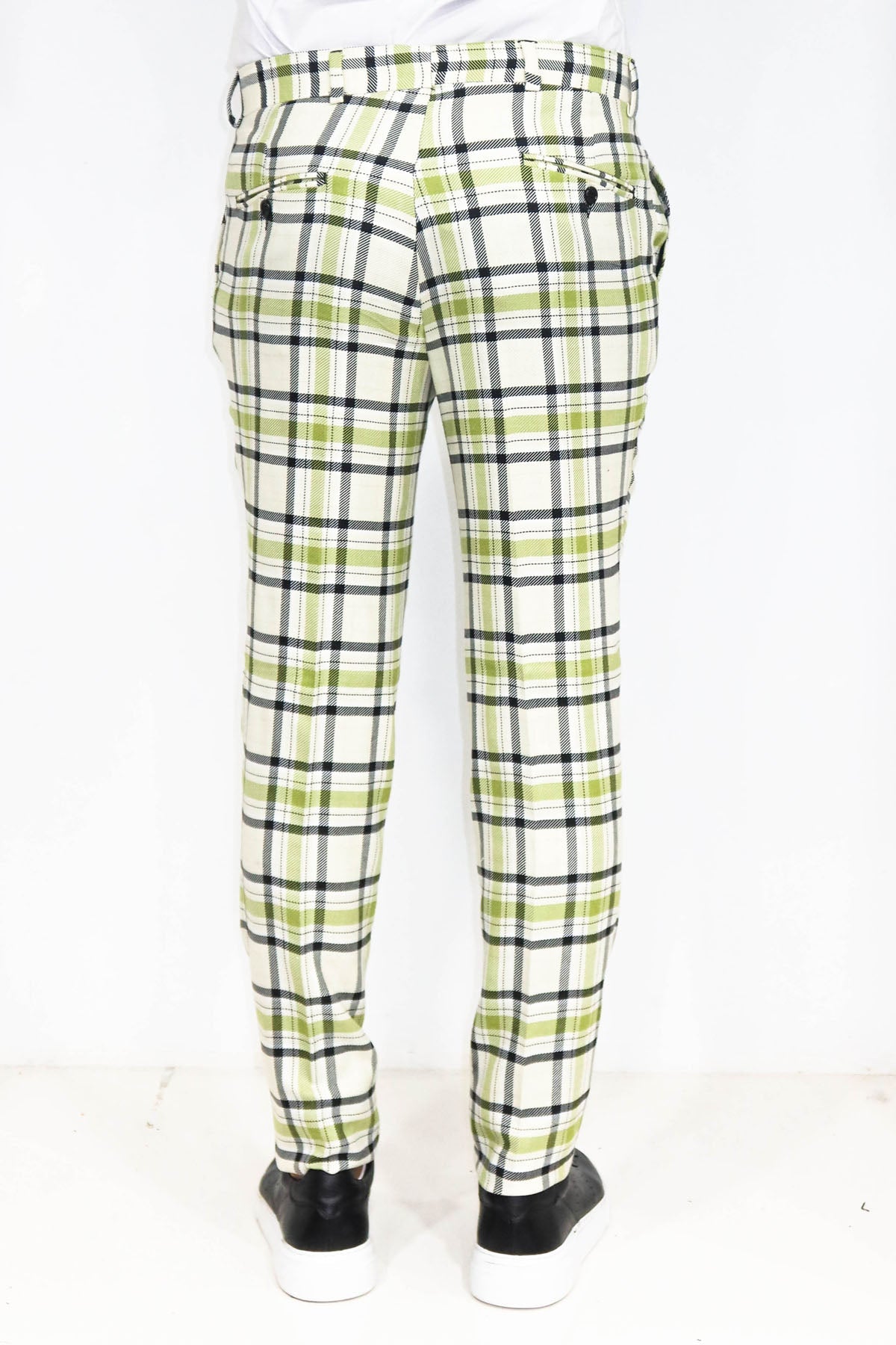 KOALA SYDNEY Slim Fit Checked Grey Men Pants