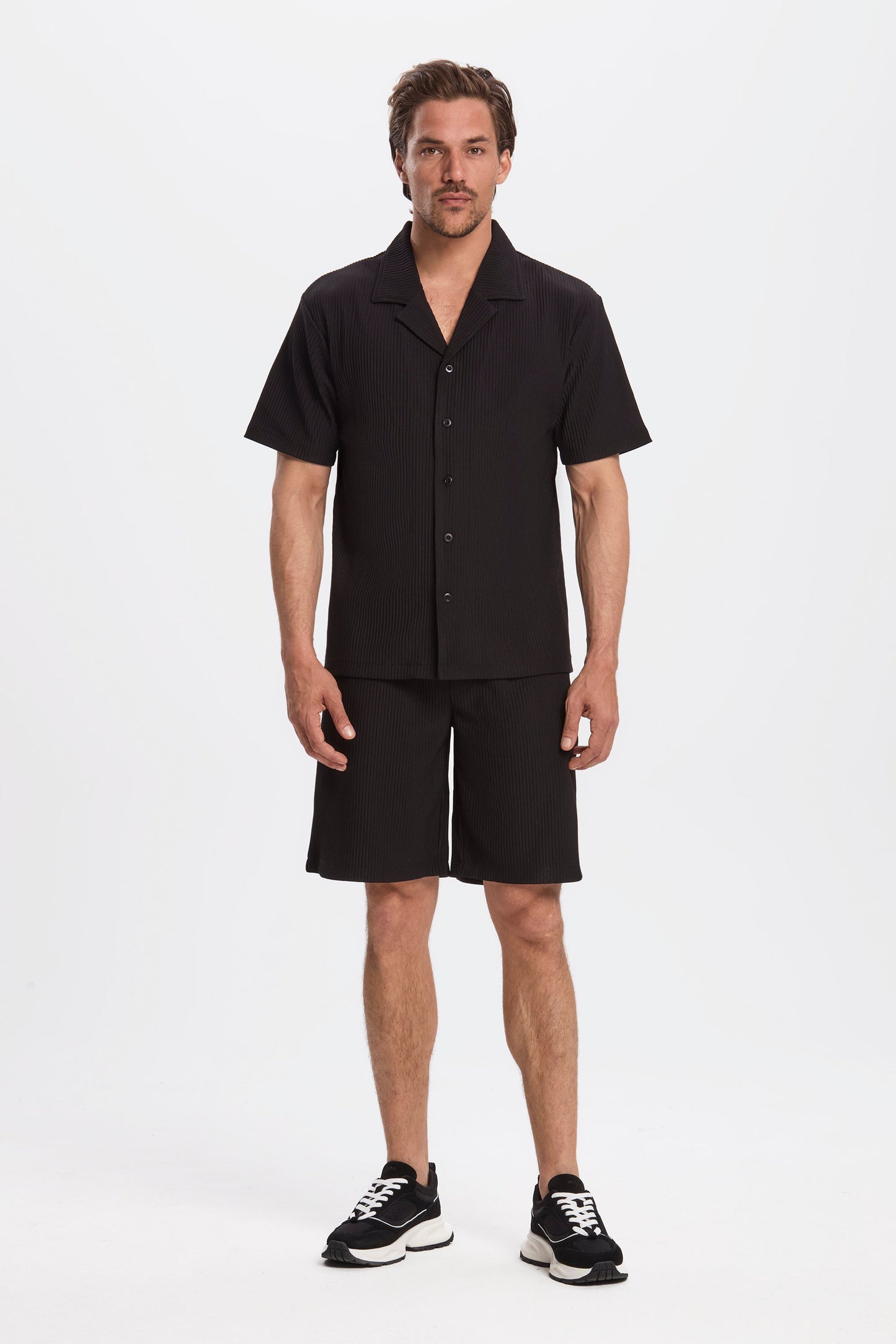 Pleated Short Sleeve Shirt