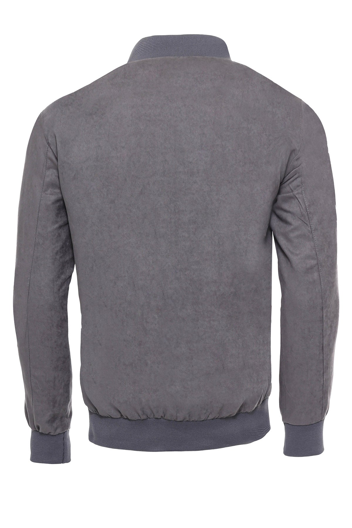 KOALA SYDNEY Grey Patch Pockets Suede Bomber Coat