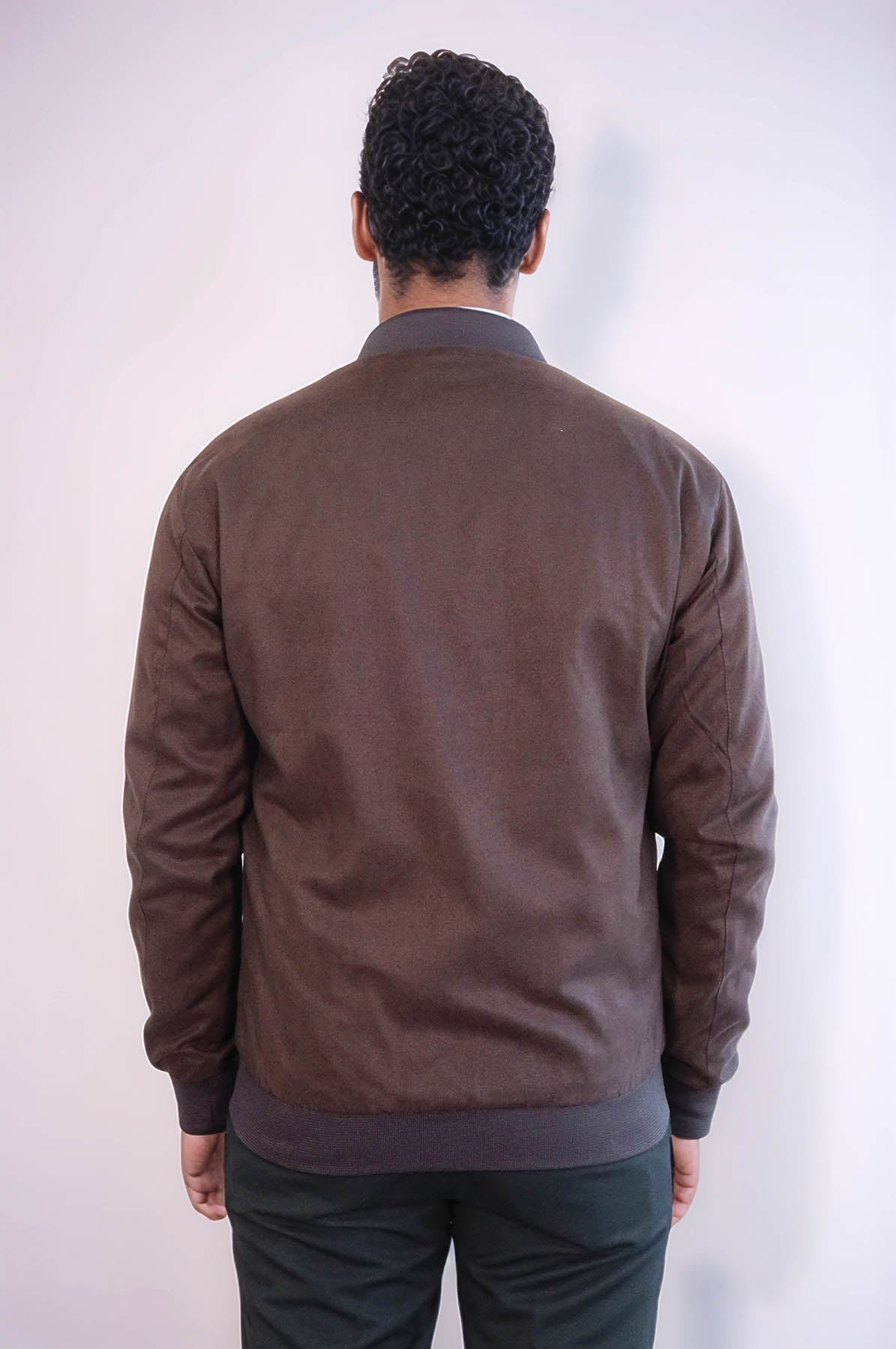 KOALA SYDNEY Flap Pockets Suede Brown Men Bomber Coat