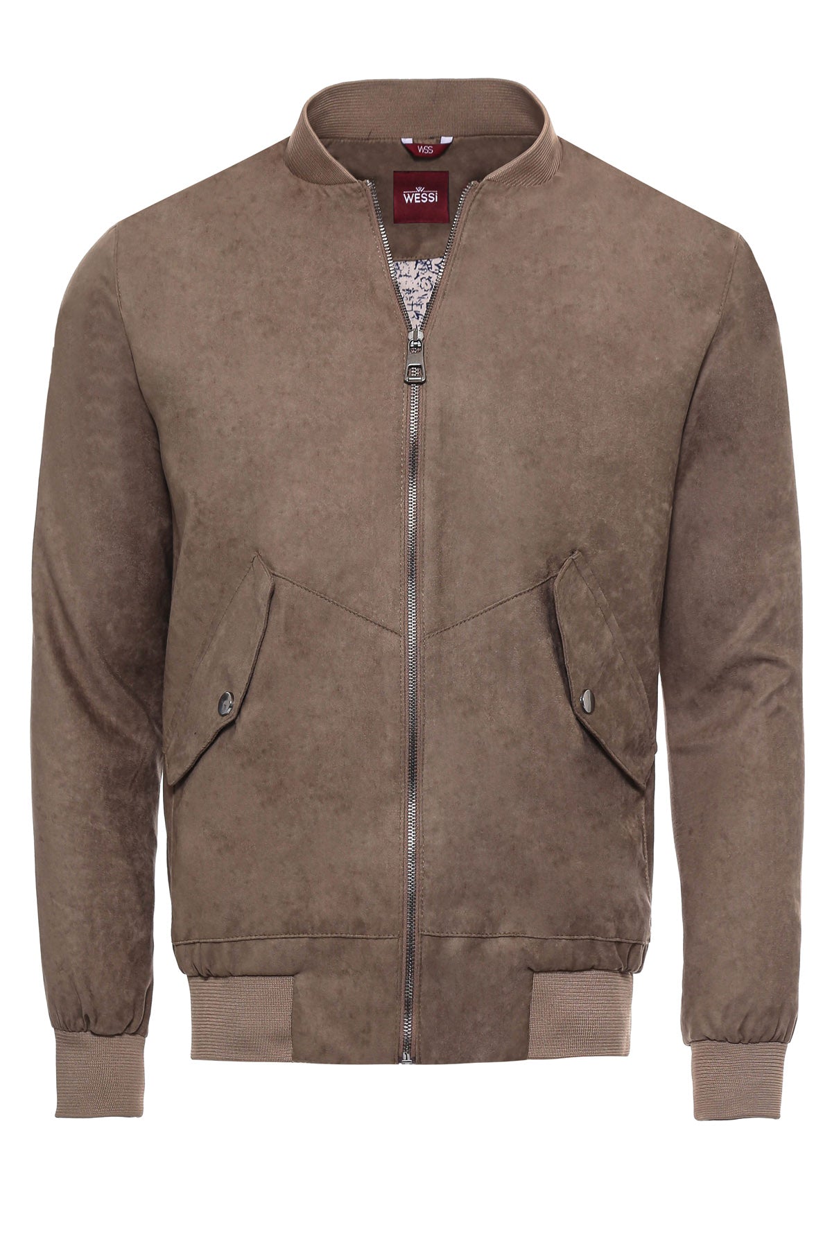 KOALA SYDNEY Flap Pockets Suede Light Brown Men Bomber Coat